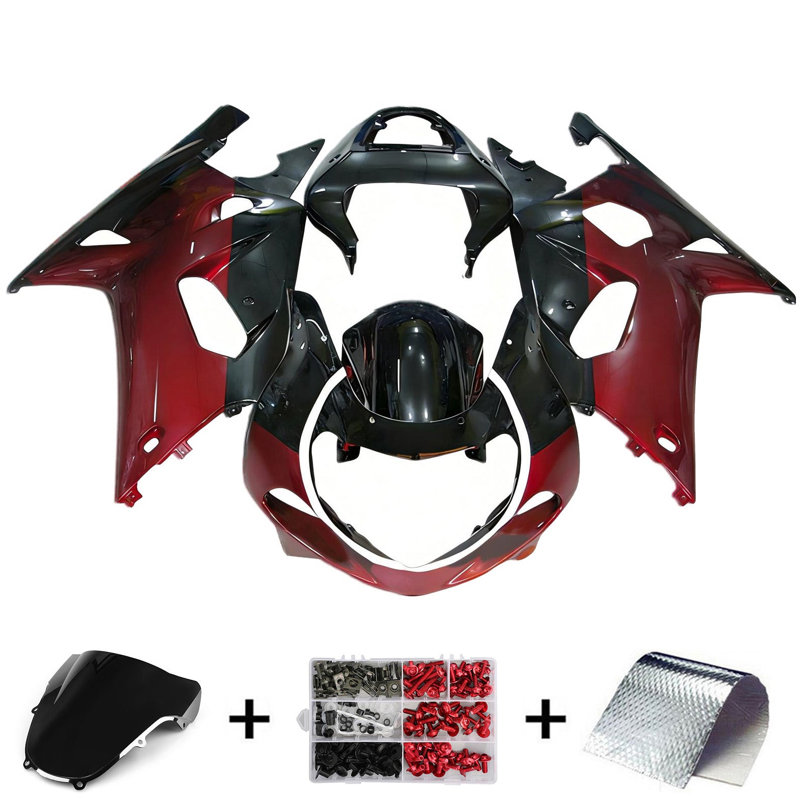 Amotopart Suzuki GSXR1000 2000-2002 K1 K2 Fairing Kit Bodywork Plastic ABS