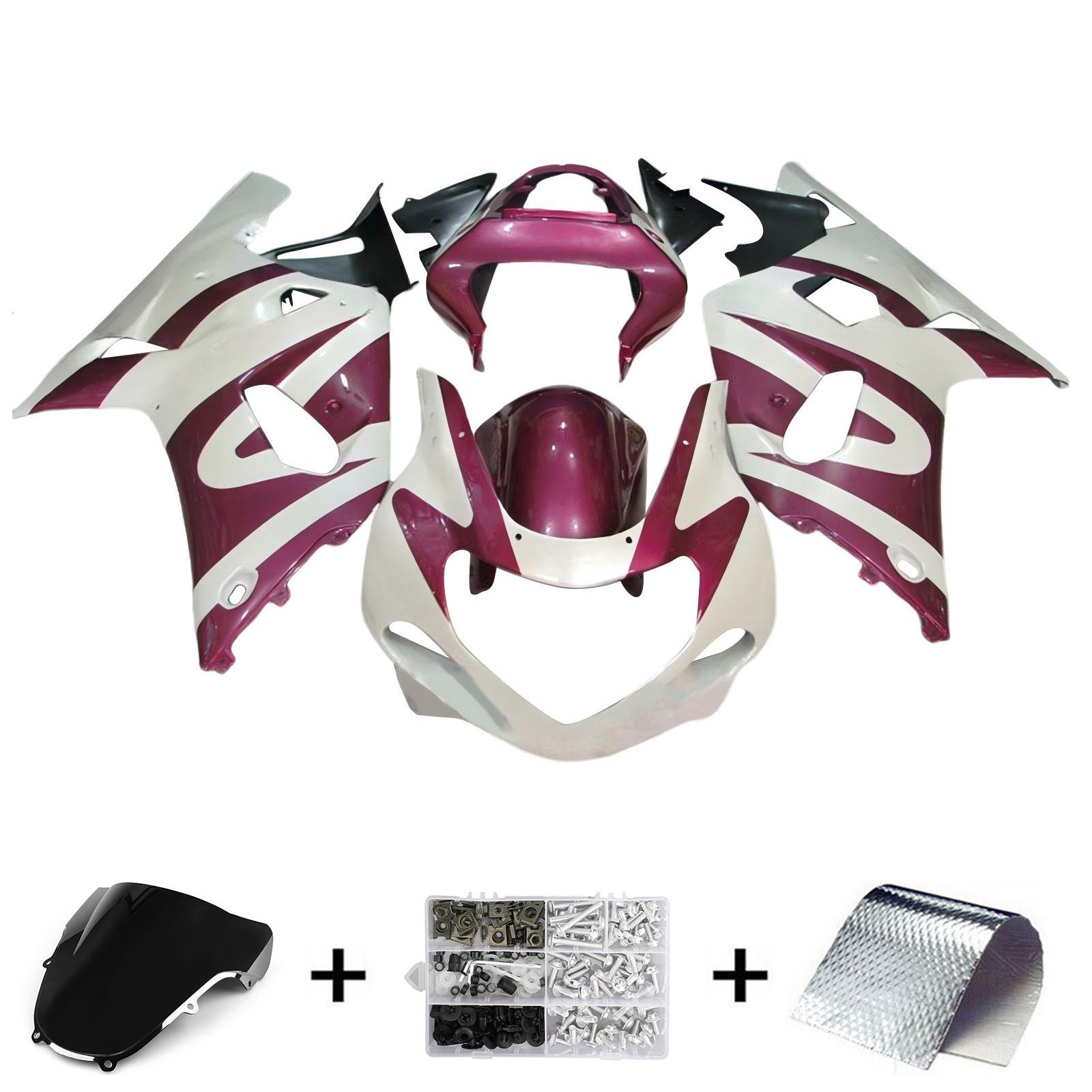 Amotopart Suzuki GSXR1000 2000-2002 K1 K2 Fairing Kit Bodywork Plastic ABS