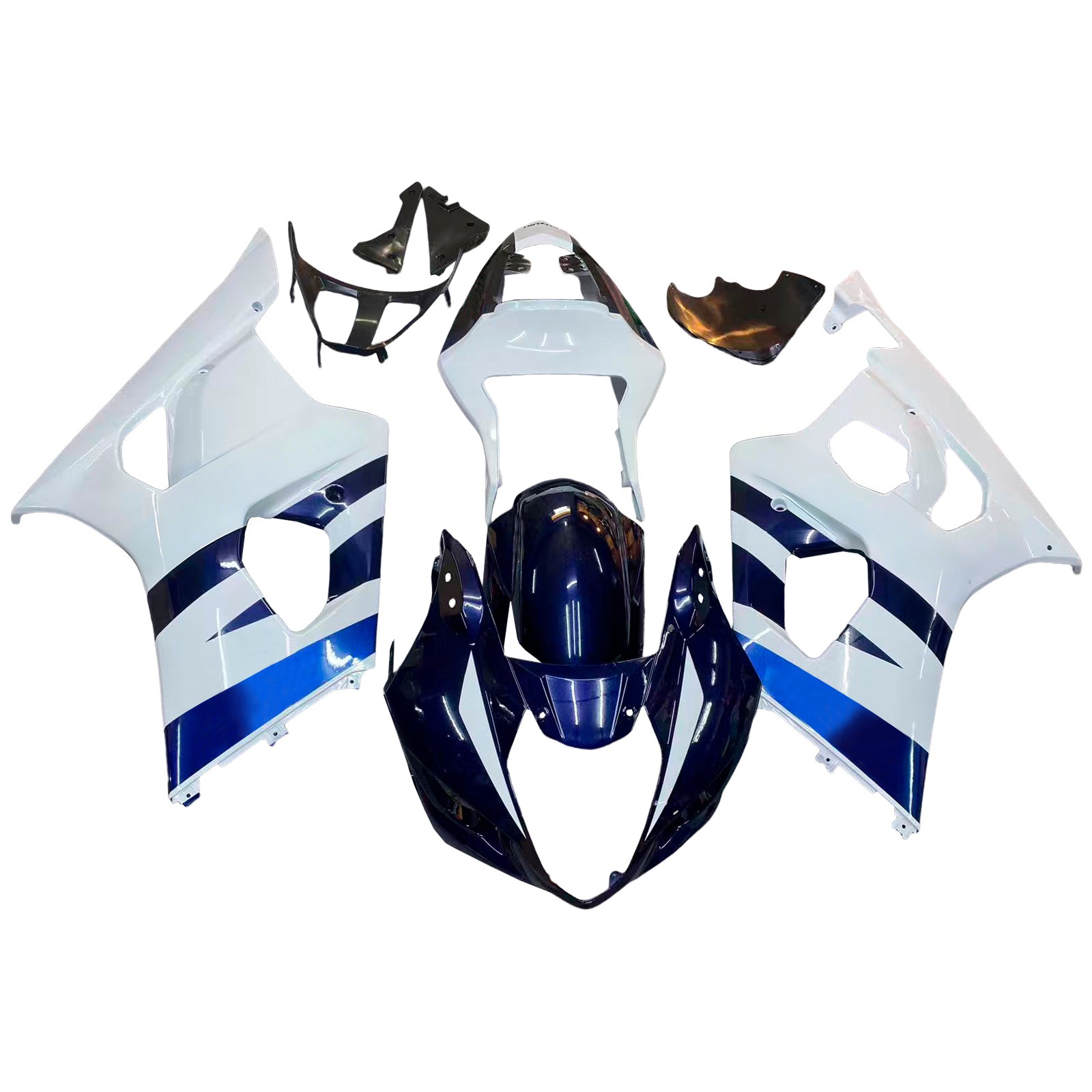 Fairings 2003-2004 Suzuki GSXR 1000 White & Blue GSXR  Generic