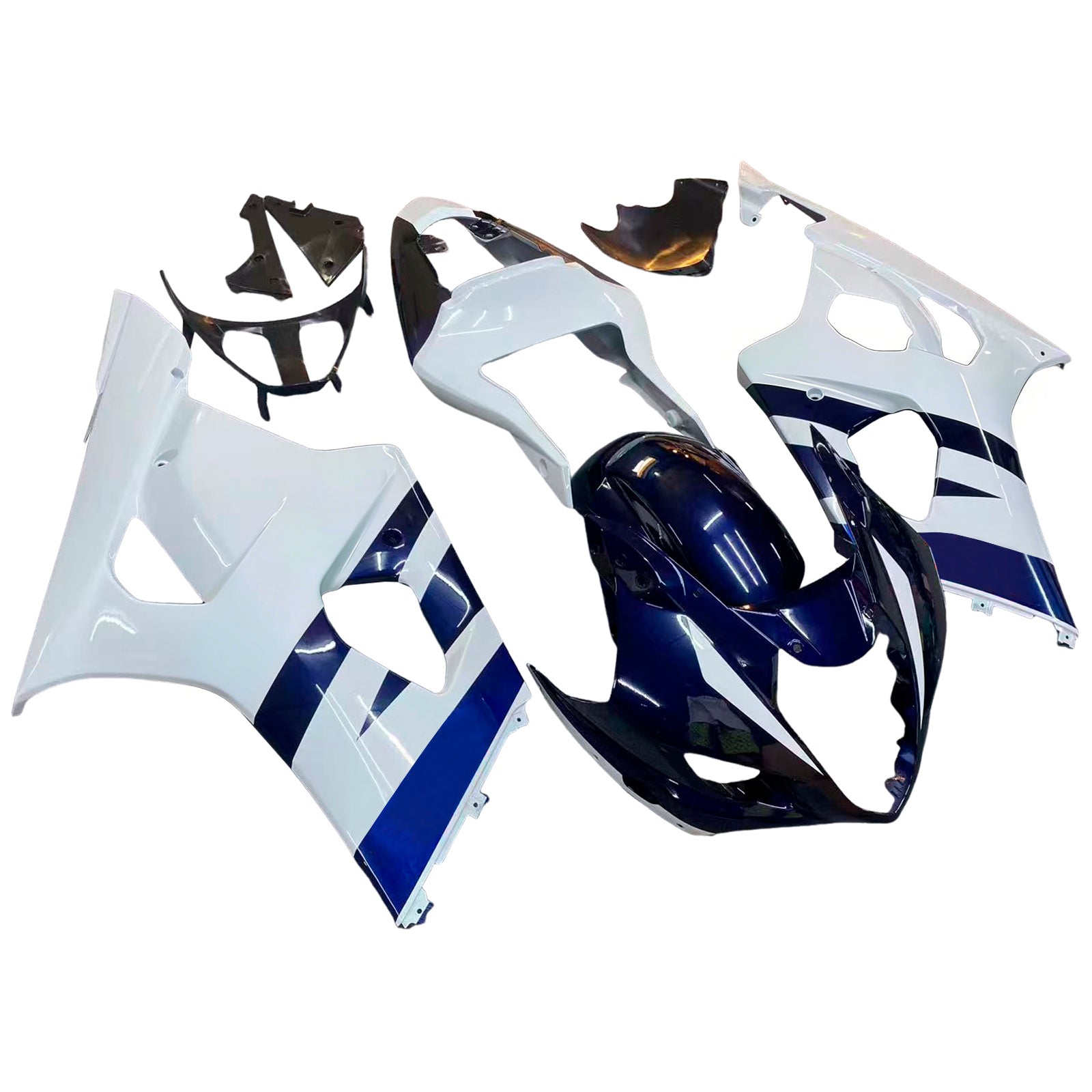 Fairings 2003-2004 Suzuki GSXR 1000 White & Blue GSXR  Generic