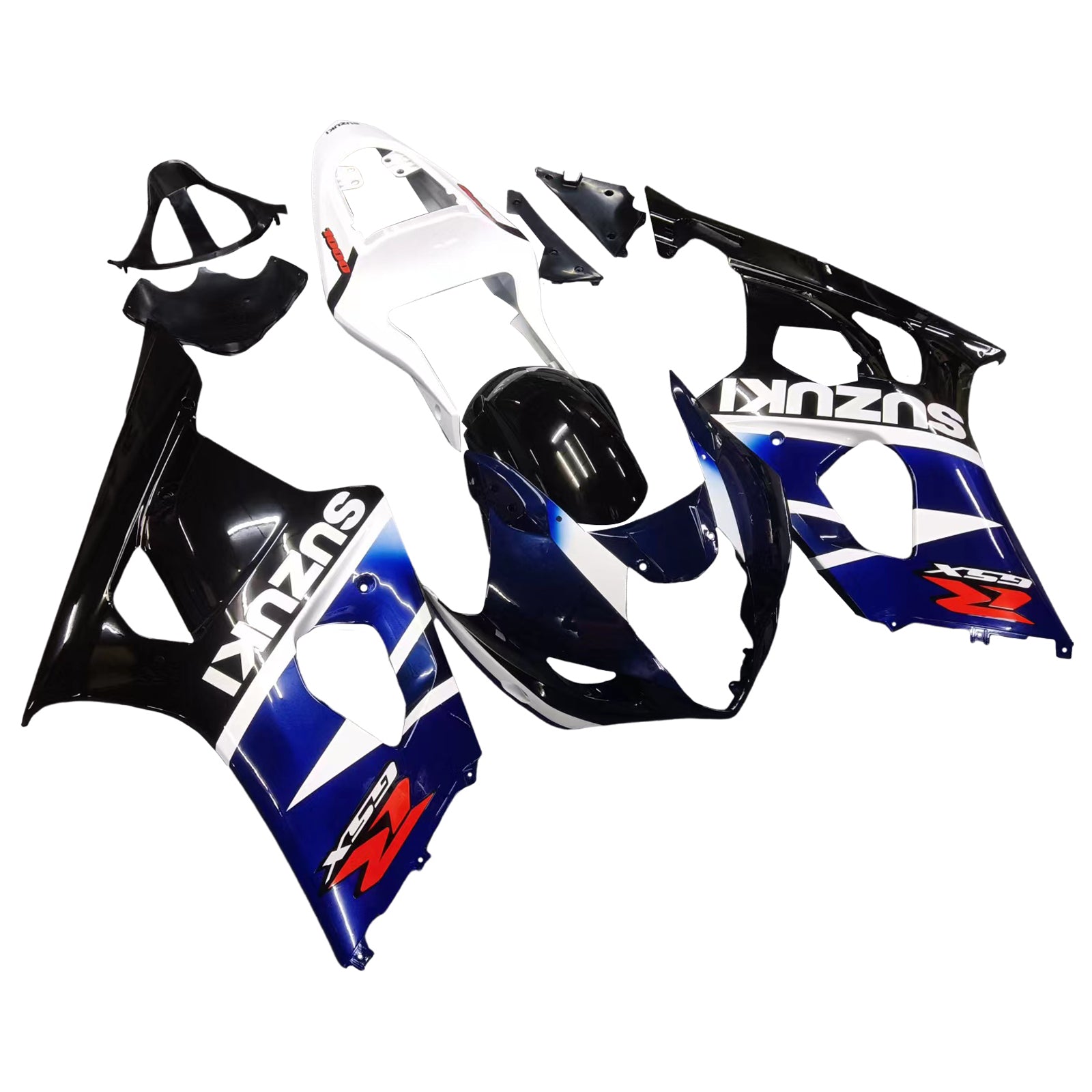 Fairings 2003-2004 Suzuki GSXR 1000 Black Blue White GSXR  Generic