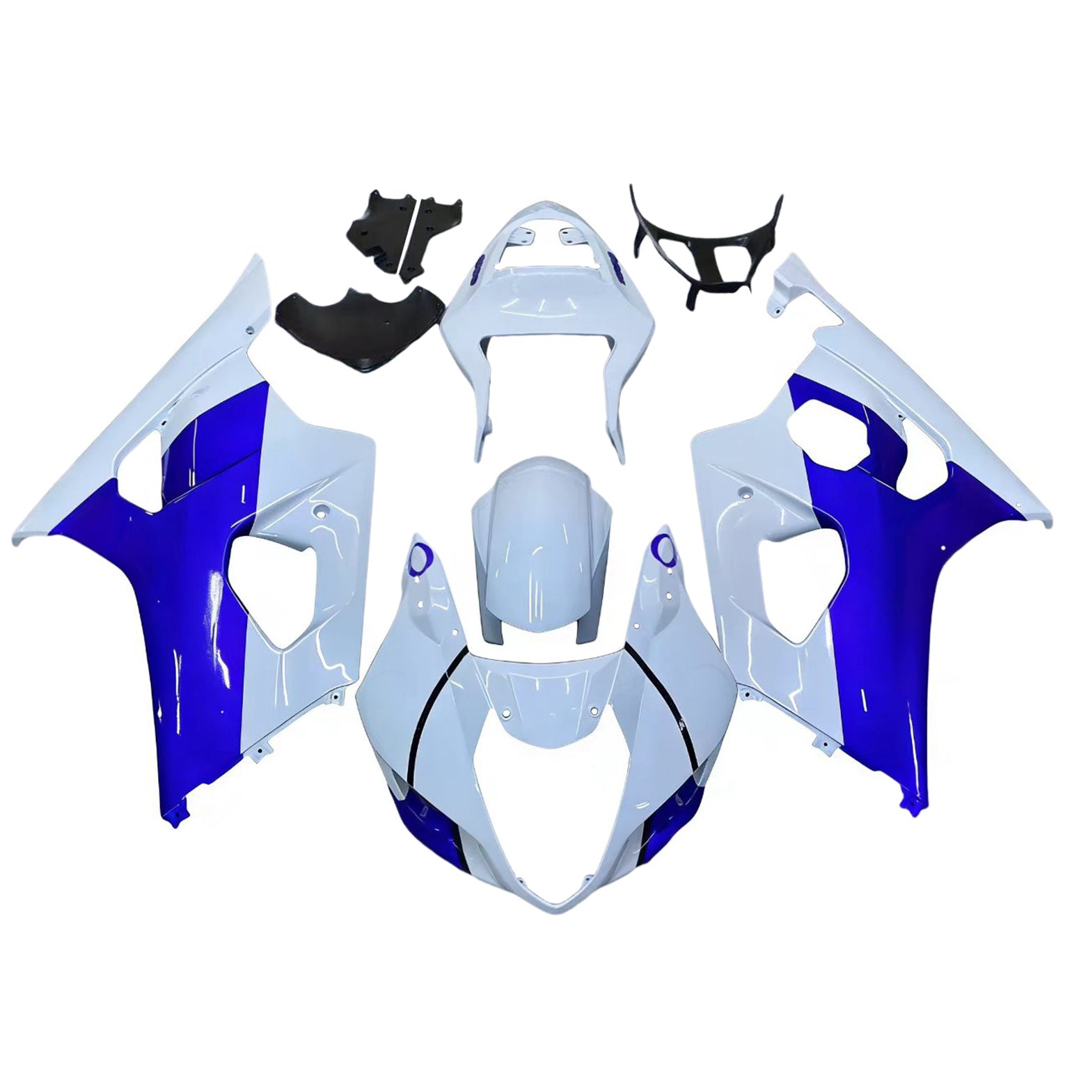 Carenados 2003-2004 Suzuki GSXR 1000 blanco y azul Jordan genérico