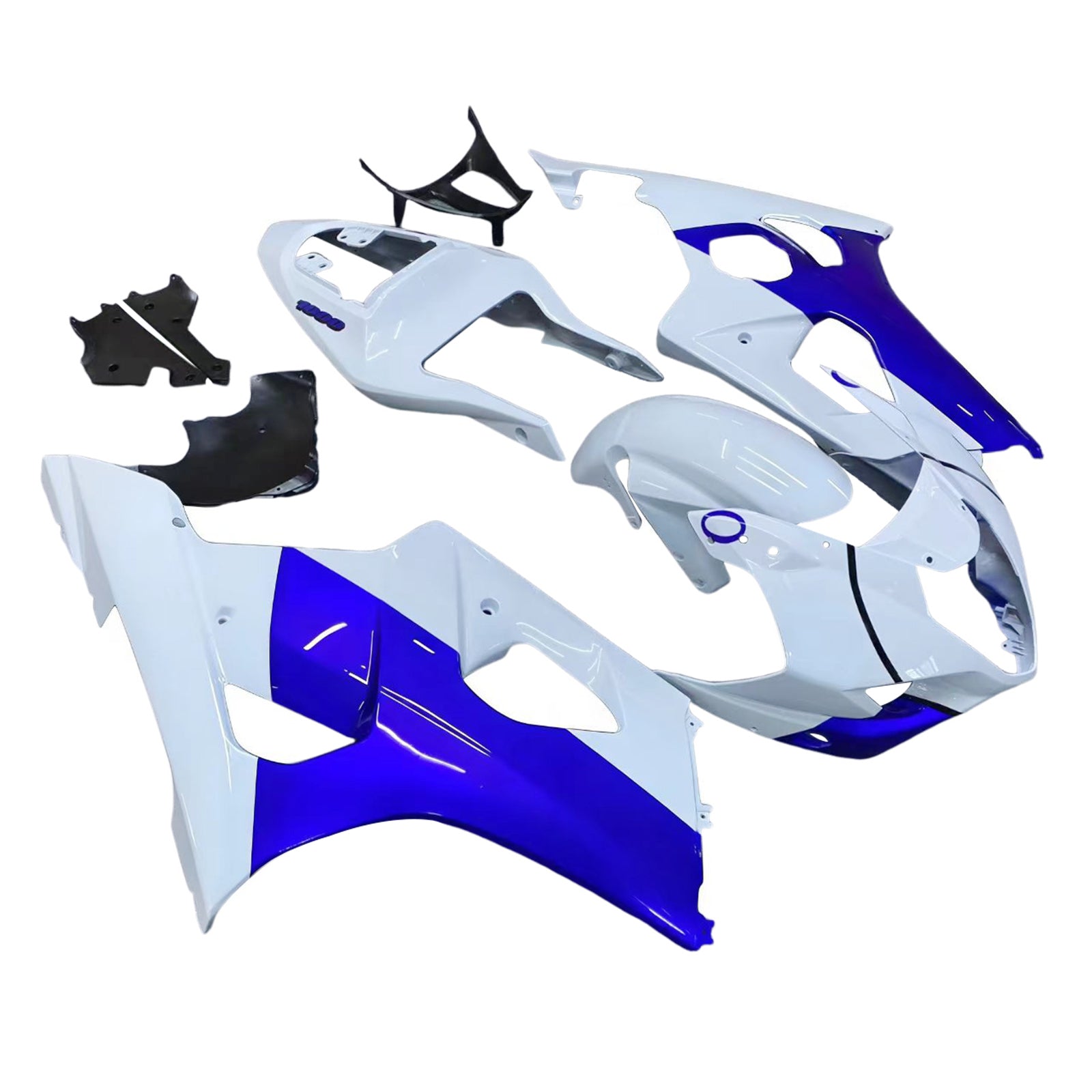 Carenados 2003-2004 Suzuki GSXR 1000 blanco y azul Jordan genérico
