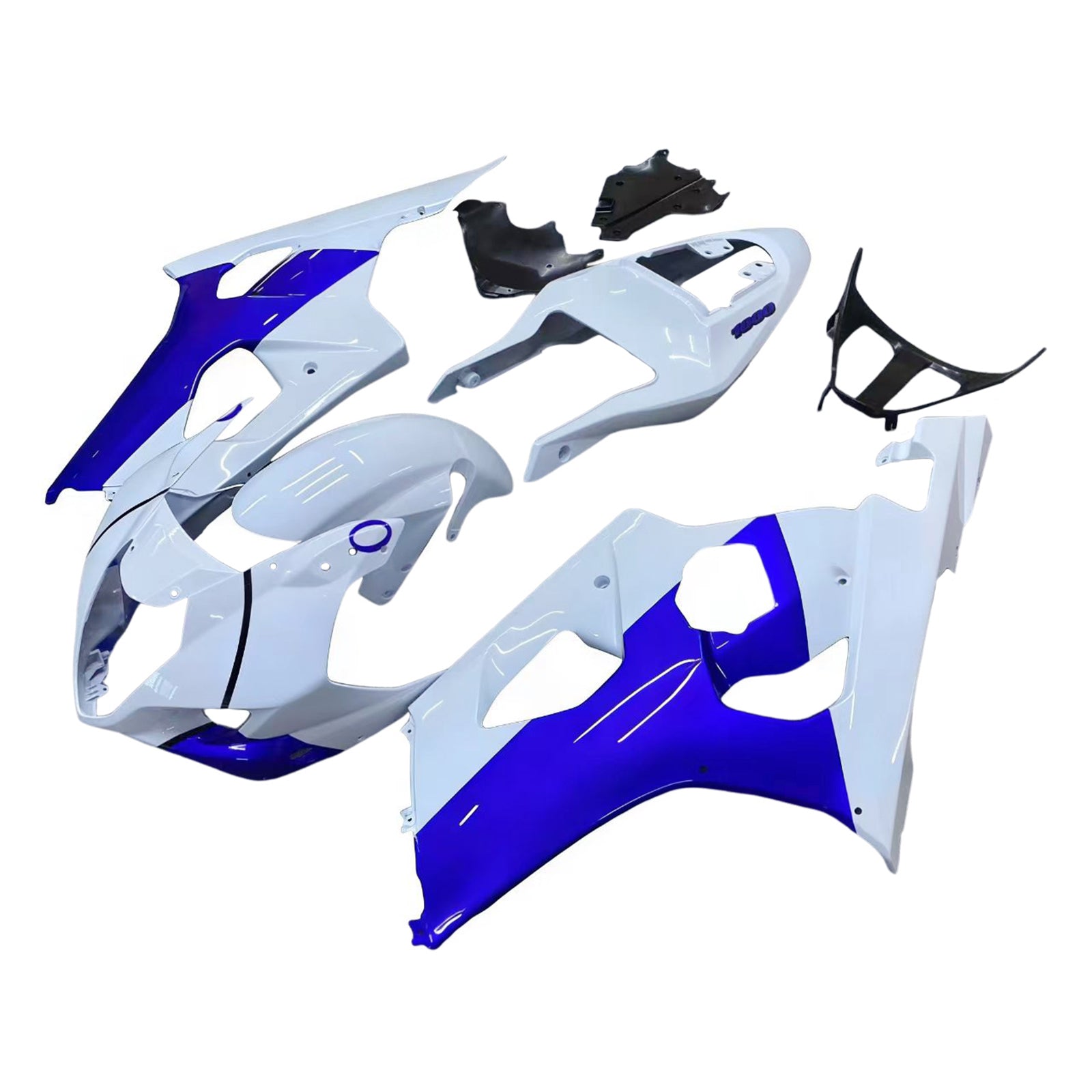 Carenados 2003-2004 Suzuki GSXR 1000 blanco y azul Jordan genérico
