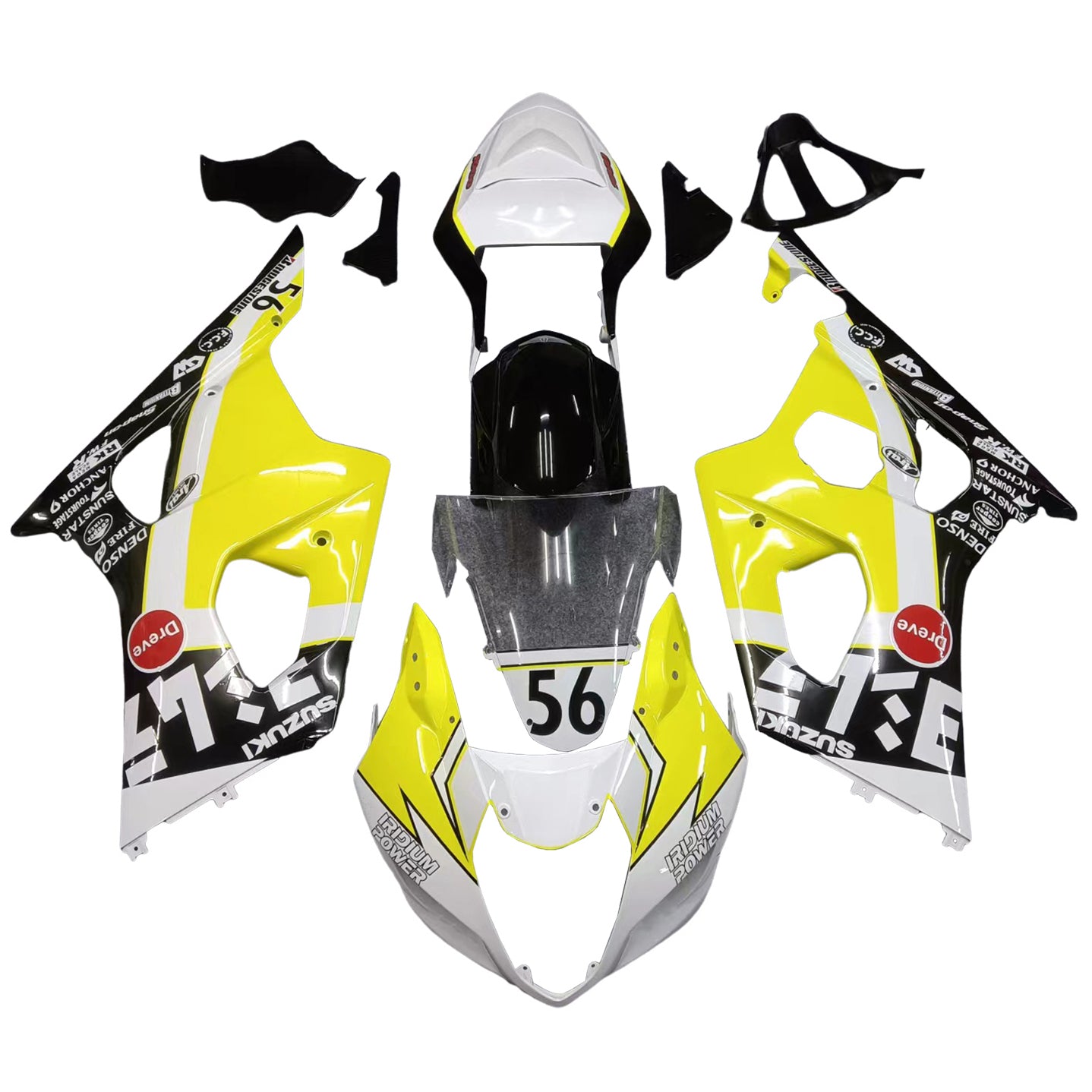 سوزوكي GSXR1000 2003-2004 K3 Fairing Kit هيكل السيارة بلاستيك ABS