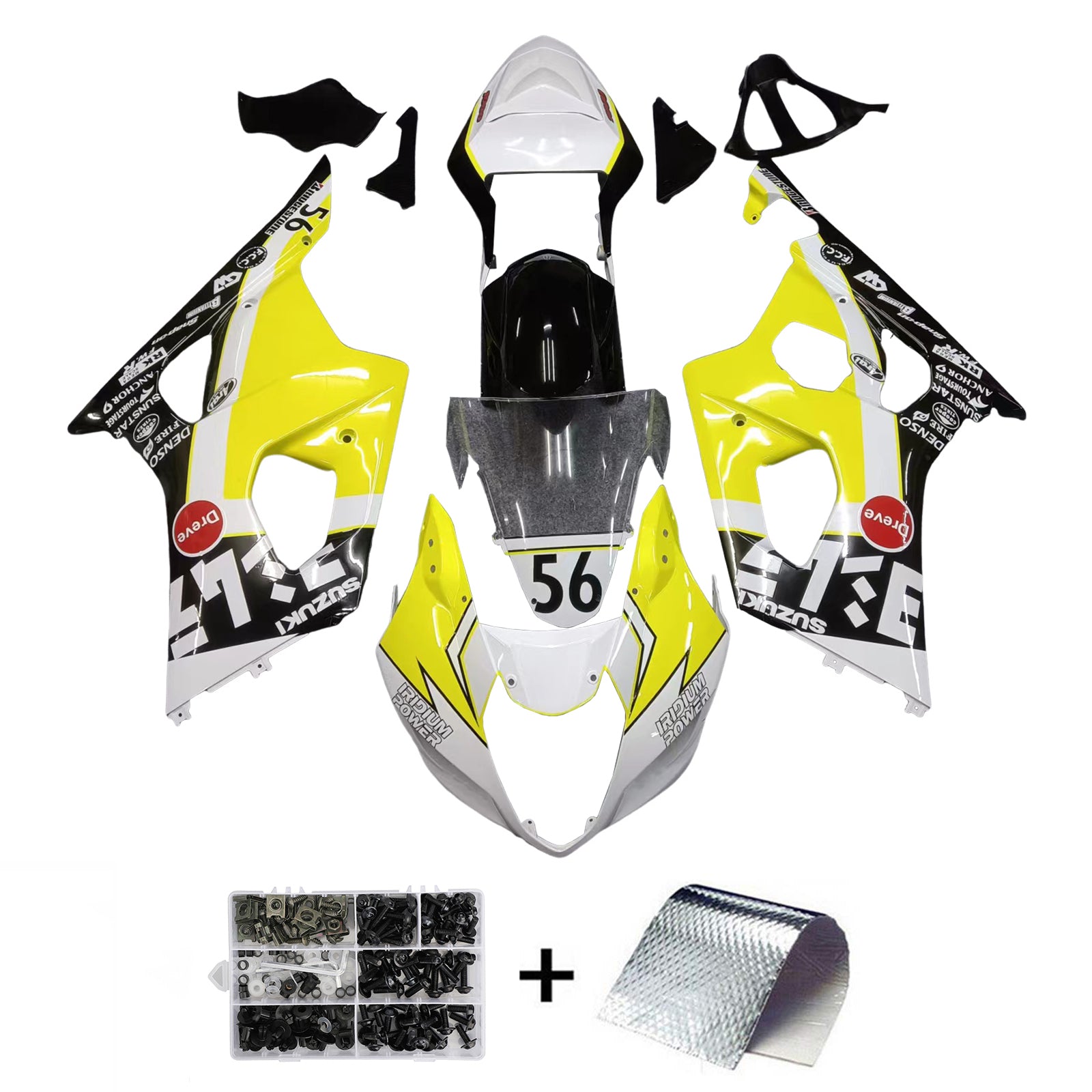 سوزوكي GSXR1000 2003-2004 K3 Fairing Kit هيكل السيارة بلاستيك ABS