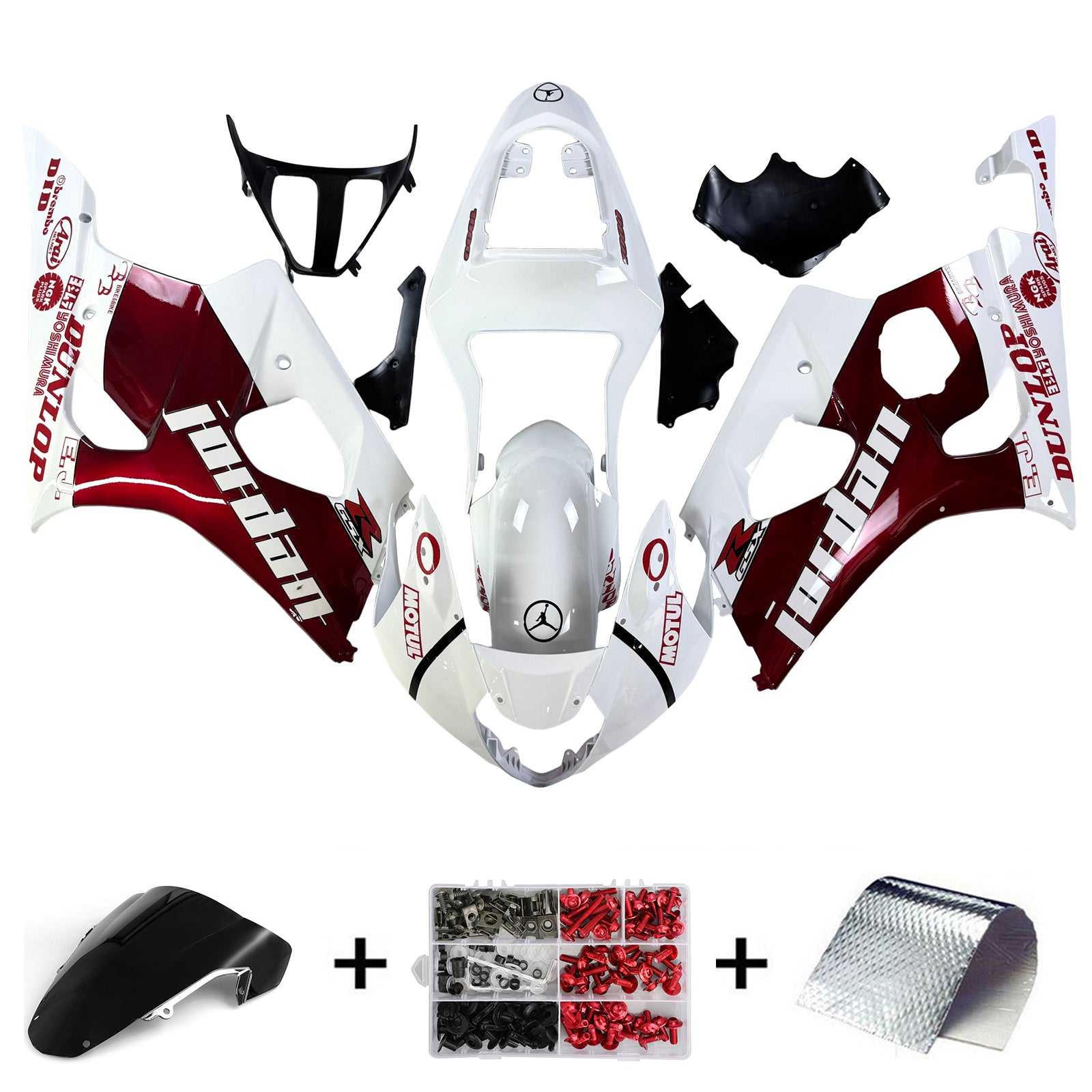 Amotopart Suzuki GSXR1000 2003-2004 K3 Fairing Kit Bodywork Plastic ABS