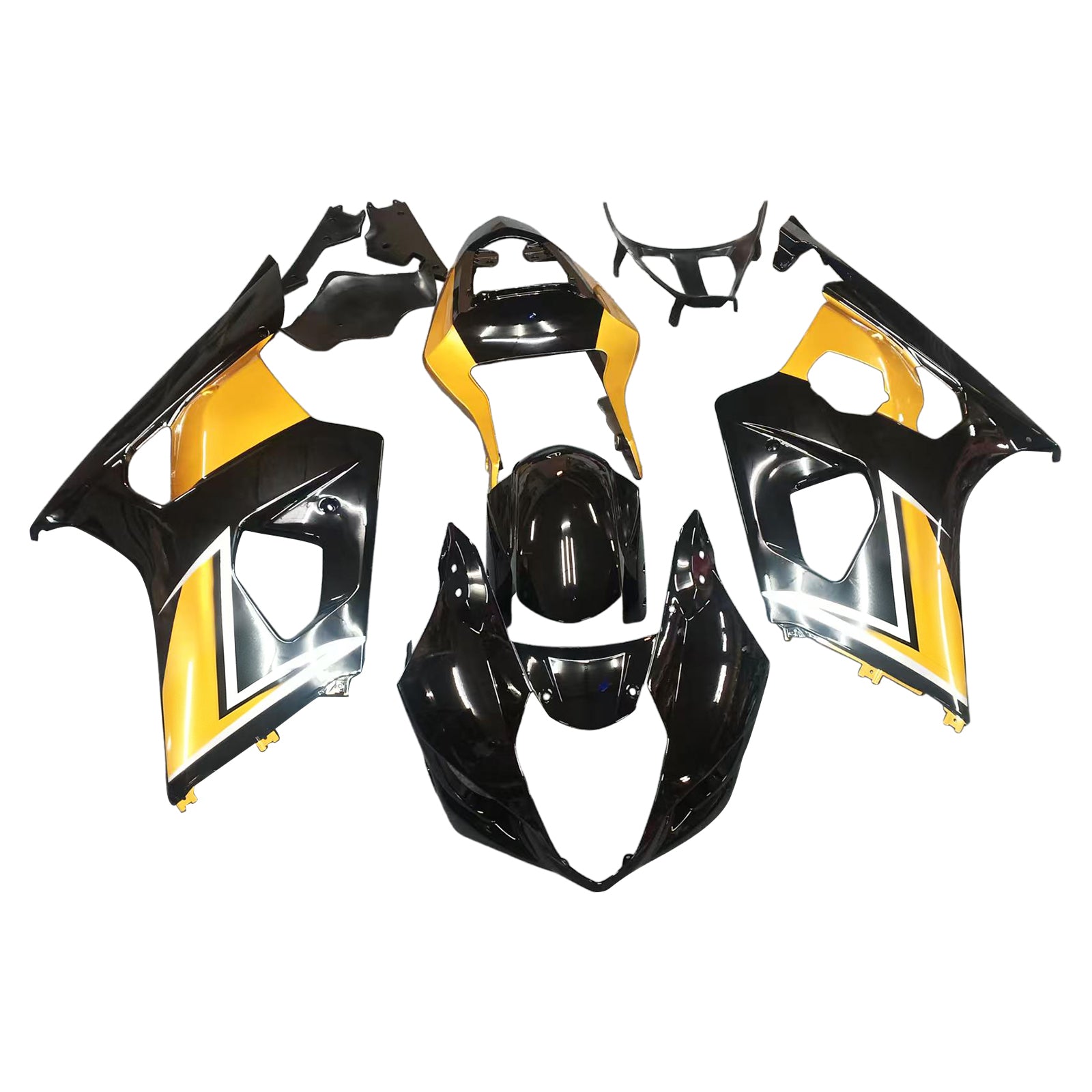 Yellow Black Injection Fairing Kit Plastic ABS For Suzuki GSXR1000 2003-2004 K3