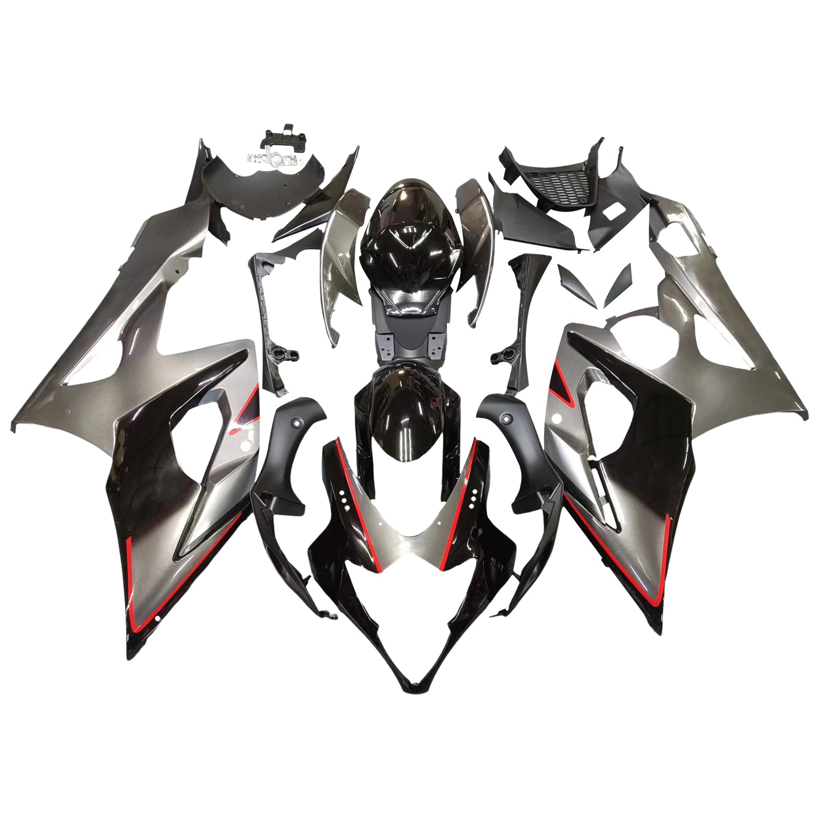 Fairings 2005-2006 Suzuki GSXR 1000 Silver & Black GSXR
