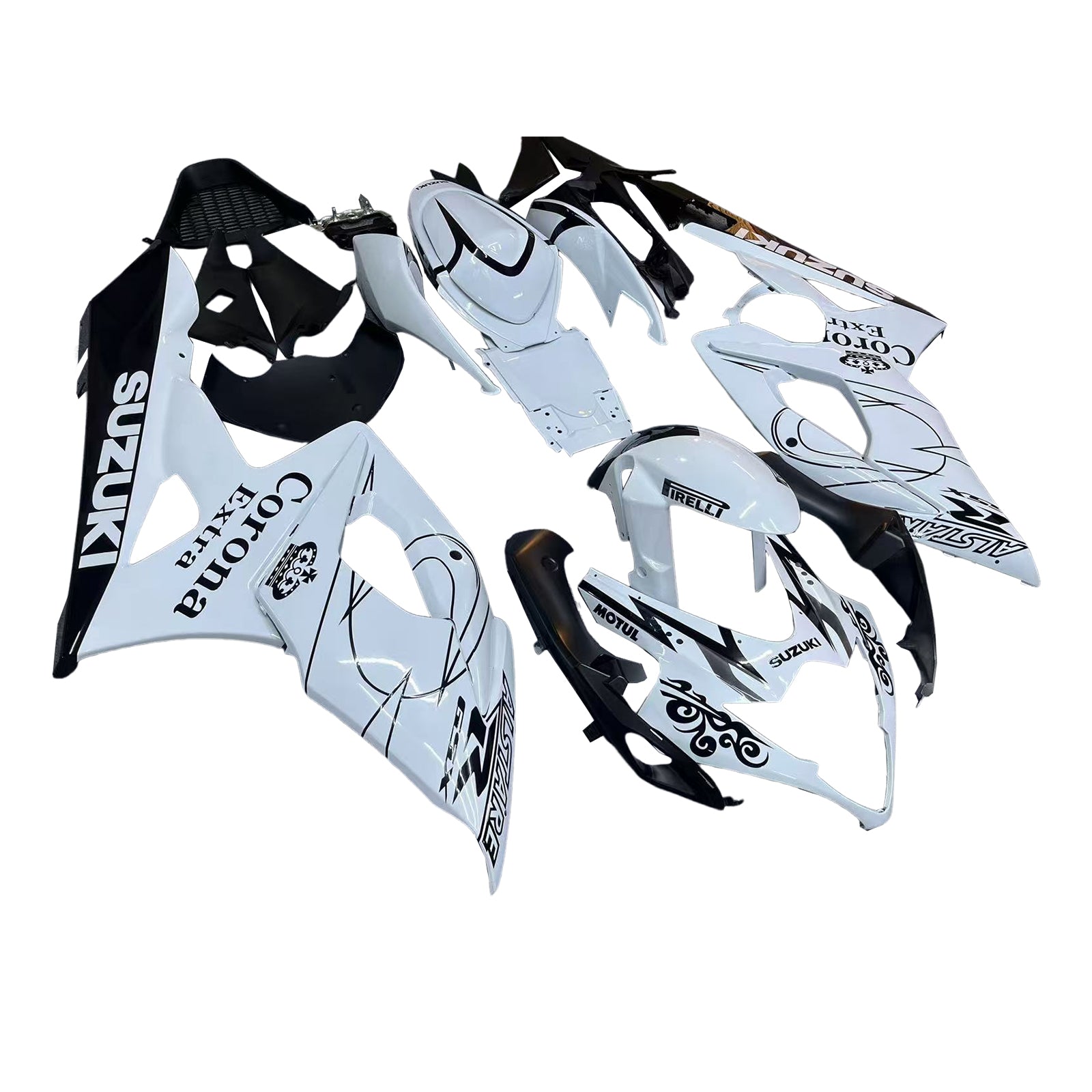 Fairings 2005-2006 Suzuki GSXR 1000 White Black Alstare  Generic