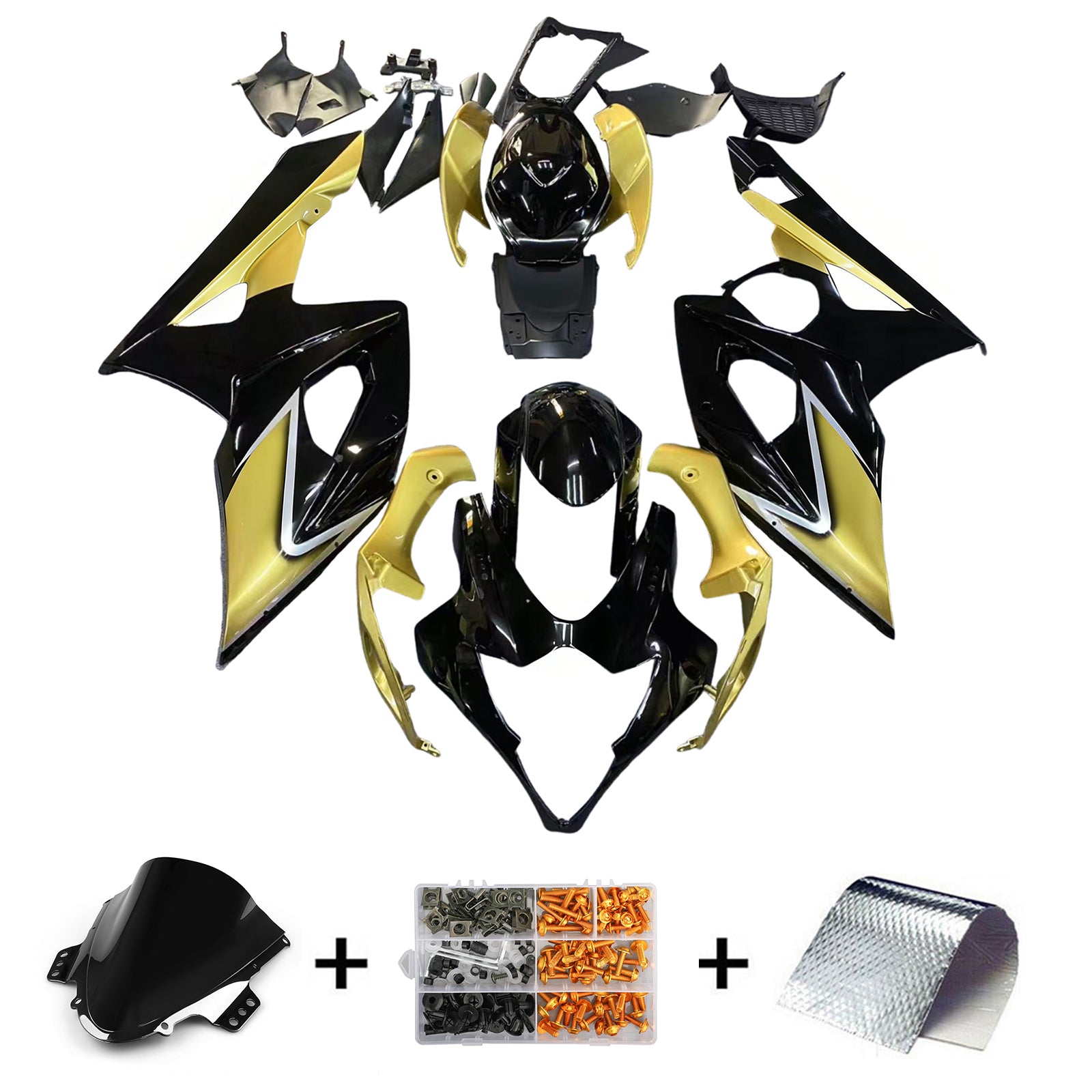 Fairings 2005-2006 Suzuki GSXR 1000 Black & Gold GSXR  Generic