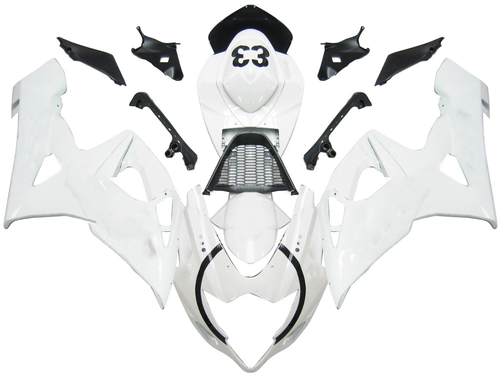 Fairings 2005-2006 Suzuki GSXR 1000 White & Black Jordan Generic