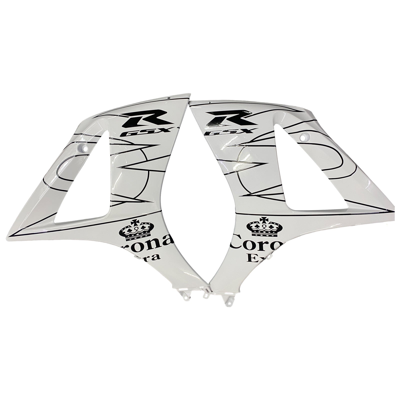 Fairings 2007-2008 Suzuki GSXR 1000 White Black Alstare