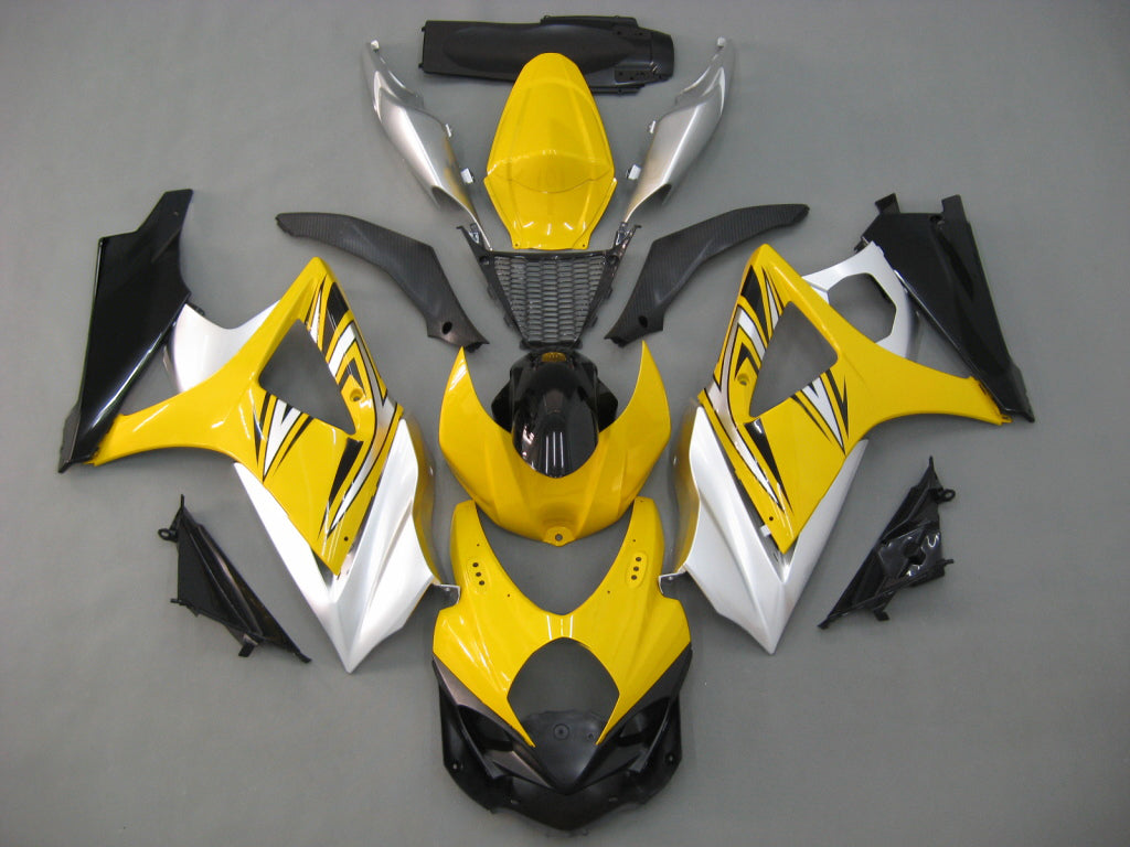 Fairings 2007-2008 Suzuki GSXR 1000 Yellow & Silver GSXR  Generic
