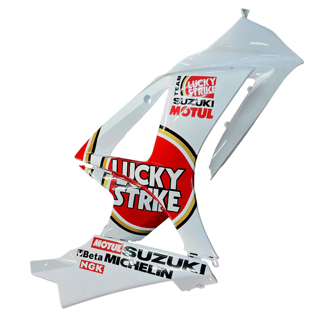Fairings 2007-2008 Suzuki GSXR 1000 White & Red Lucky Strike  Generic