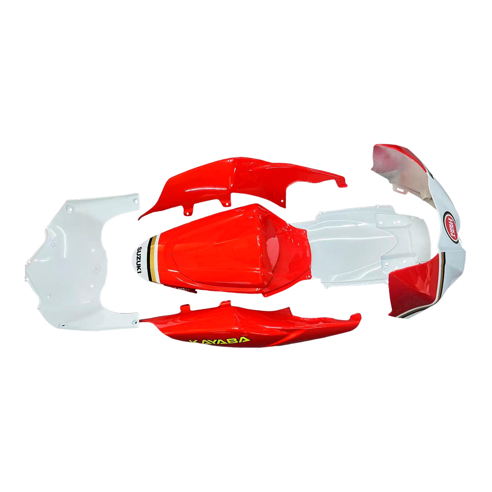 Fairings 2007-2008 Suzuki GSXR 1000 White & Red Lucky Strike  Generic