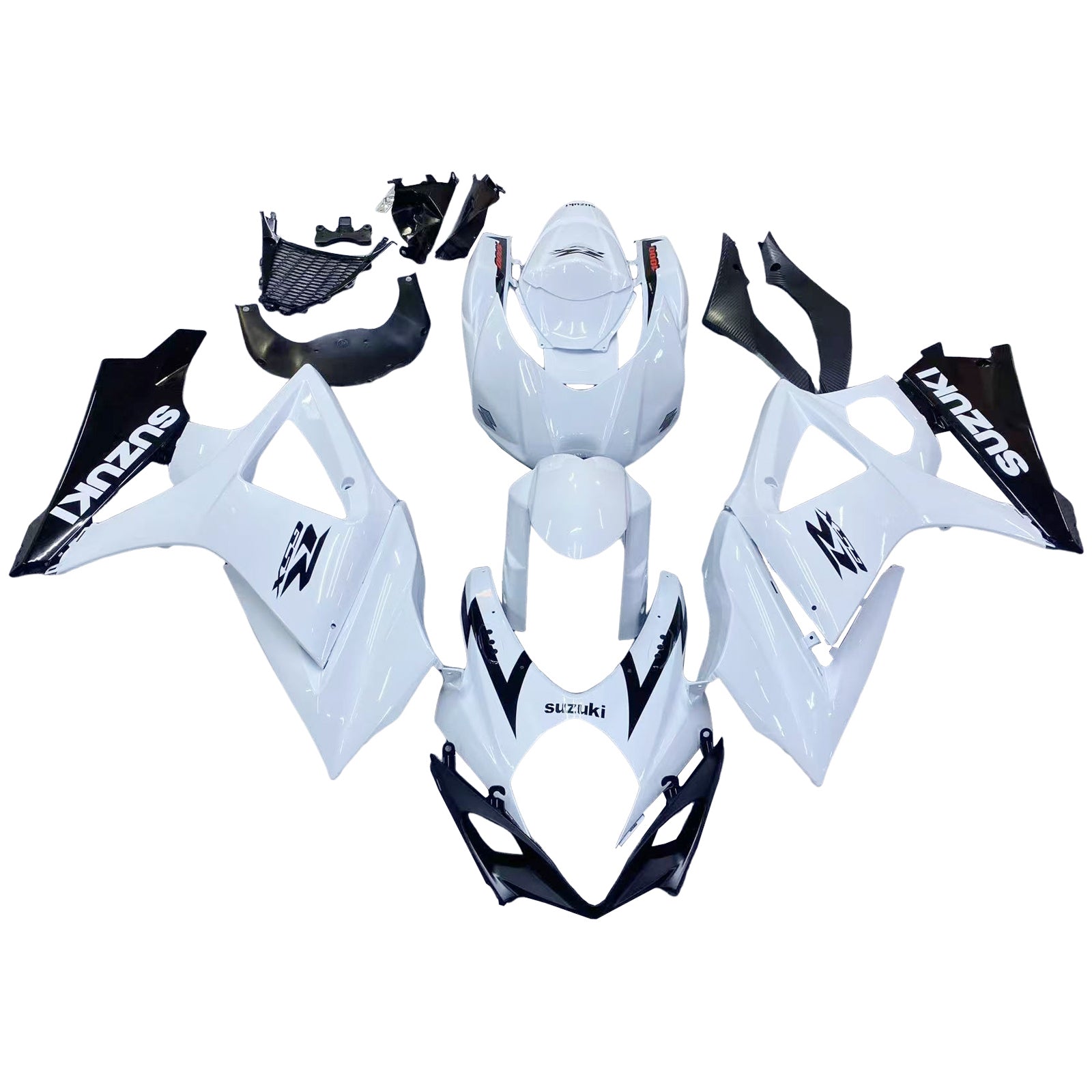 Fairings 2007-2008 Suzuki GSXR 1000 White & Black GSXR  Generic