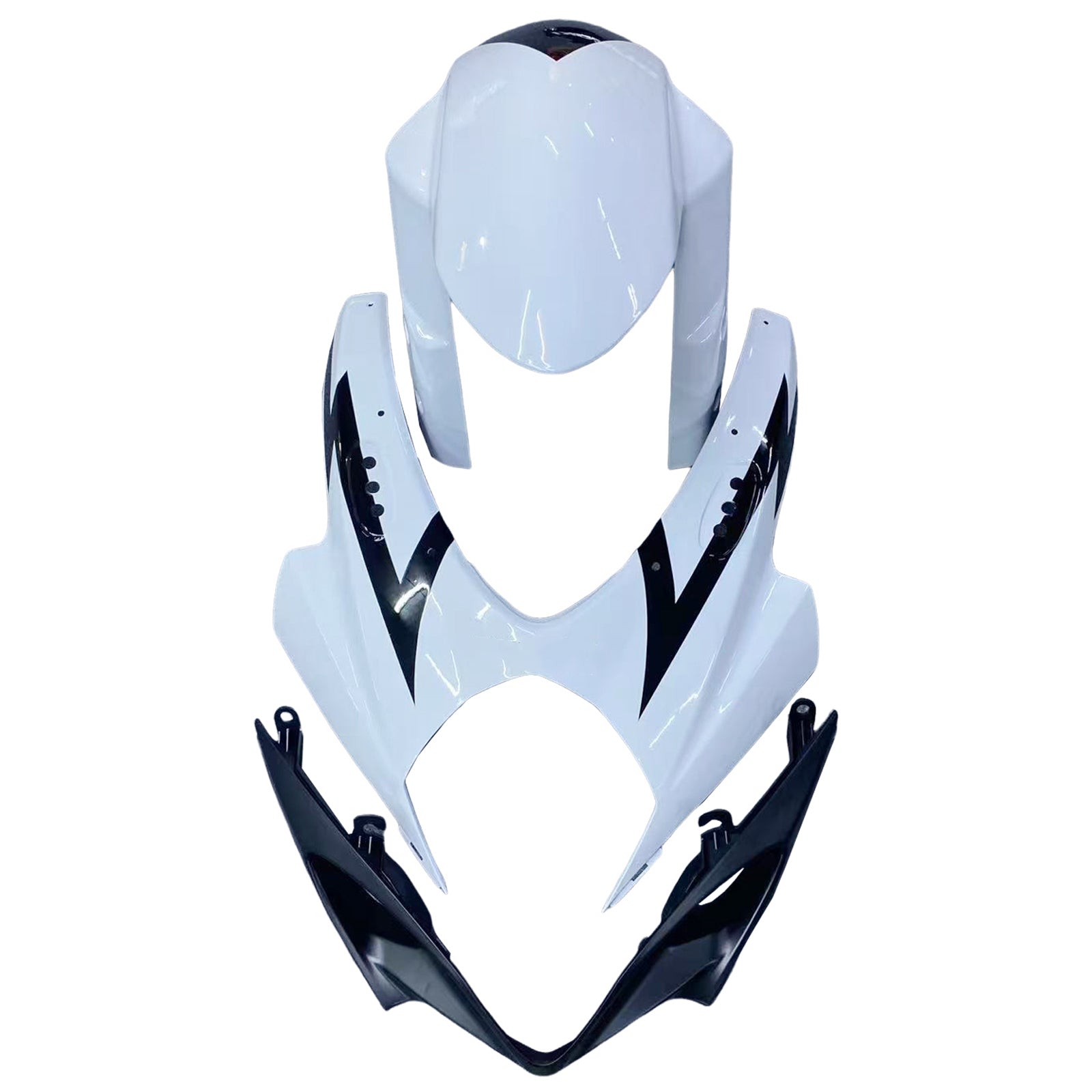 Carenados 2007-2008 Suzuki GSXR 1000 Blanco y Negro GSXR Genérico