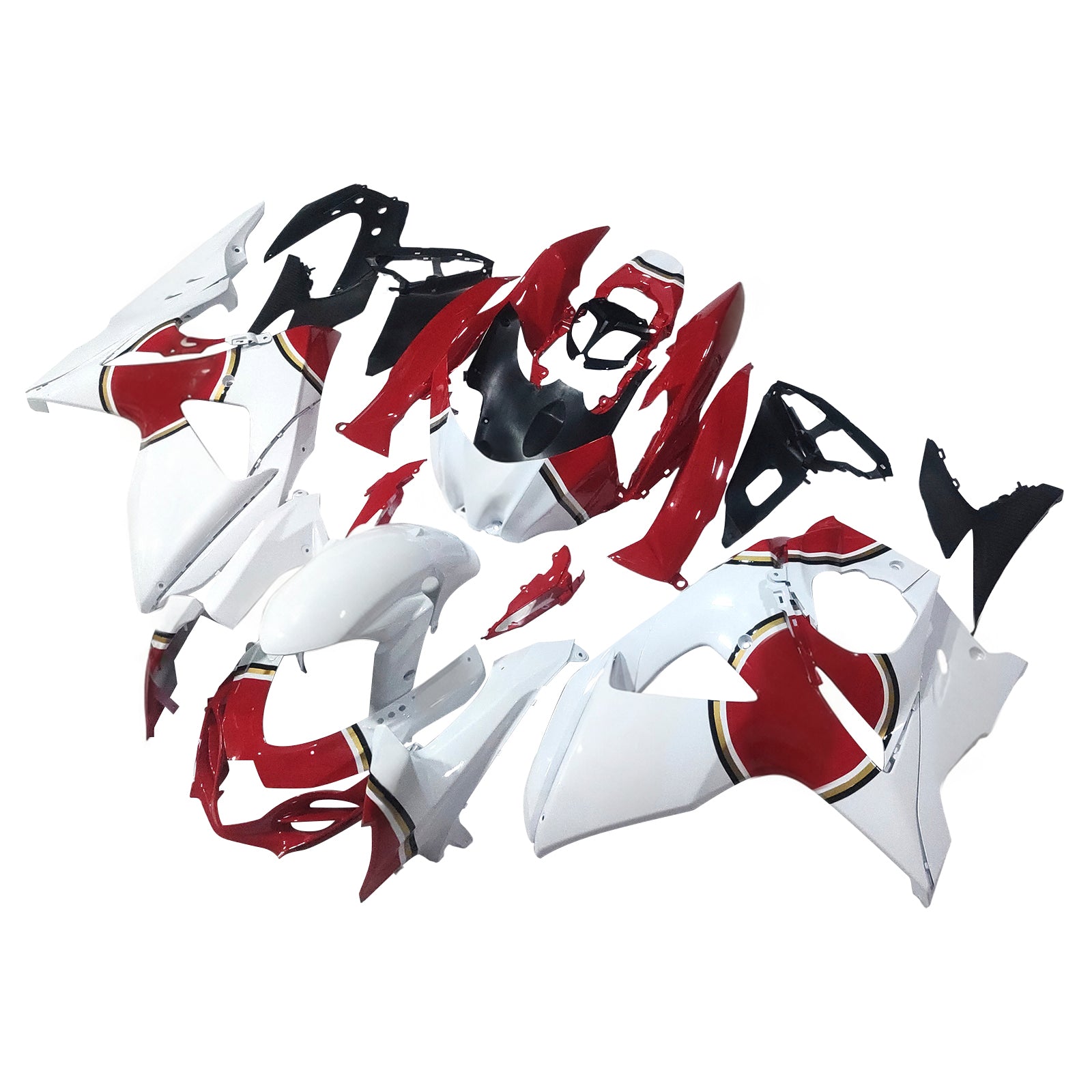 페어링 2009-2016 스즈키 GSXR 1000 화이트 &amp; 레드 럭키 스트라이크 제네릭