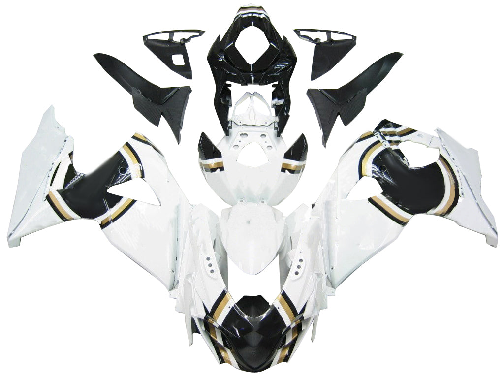 Fairings 2009-2016 Suzuki GSXR 1000 White Black Gold Lucky Strike Generic