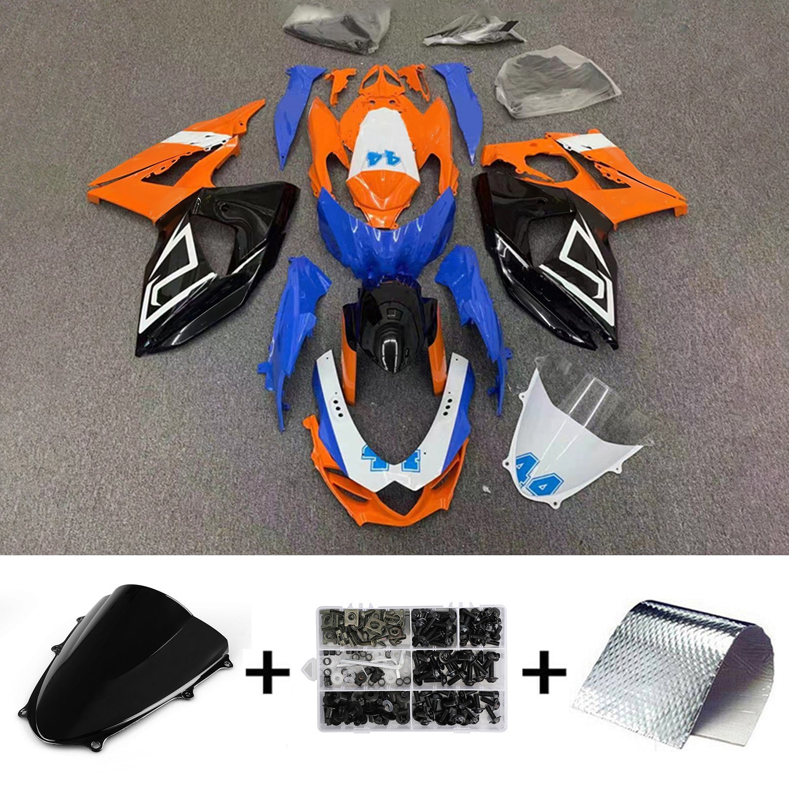 Amotopart Suzuki GSXR1000 2009-2016 K9 Fairing Kit Bodywork Plastic ABS
