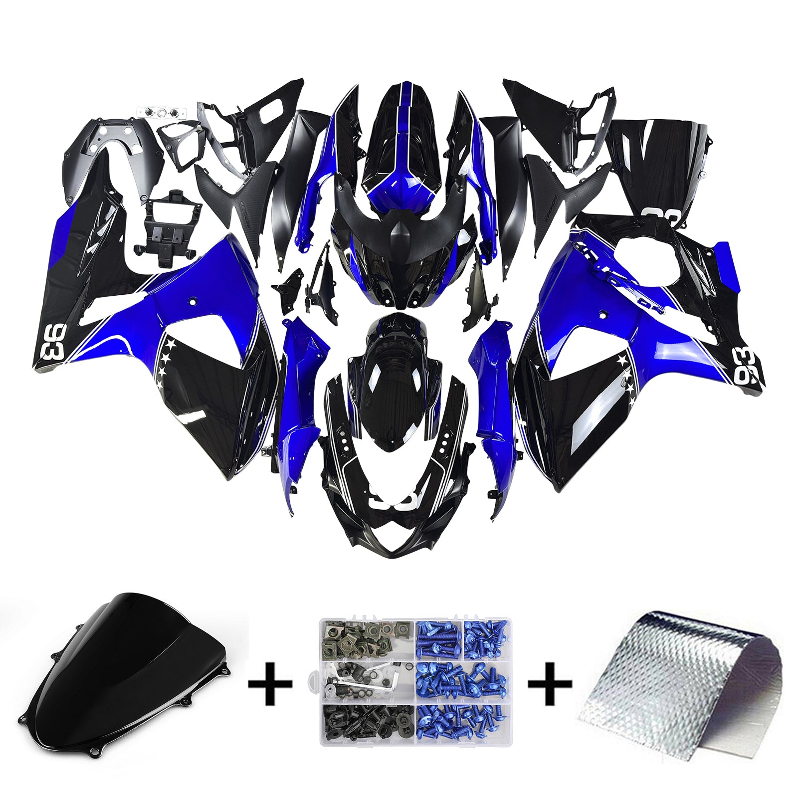 Amotopart Suzuki GSXR1000 2009-2016 K9 Fairing Kit Bodywork Plastic ABS