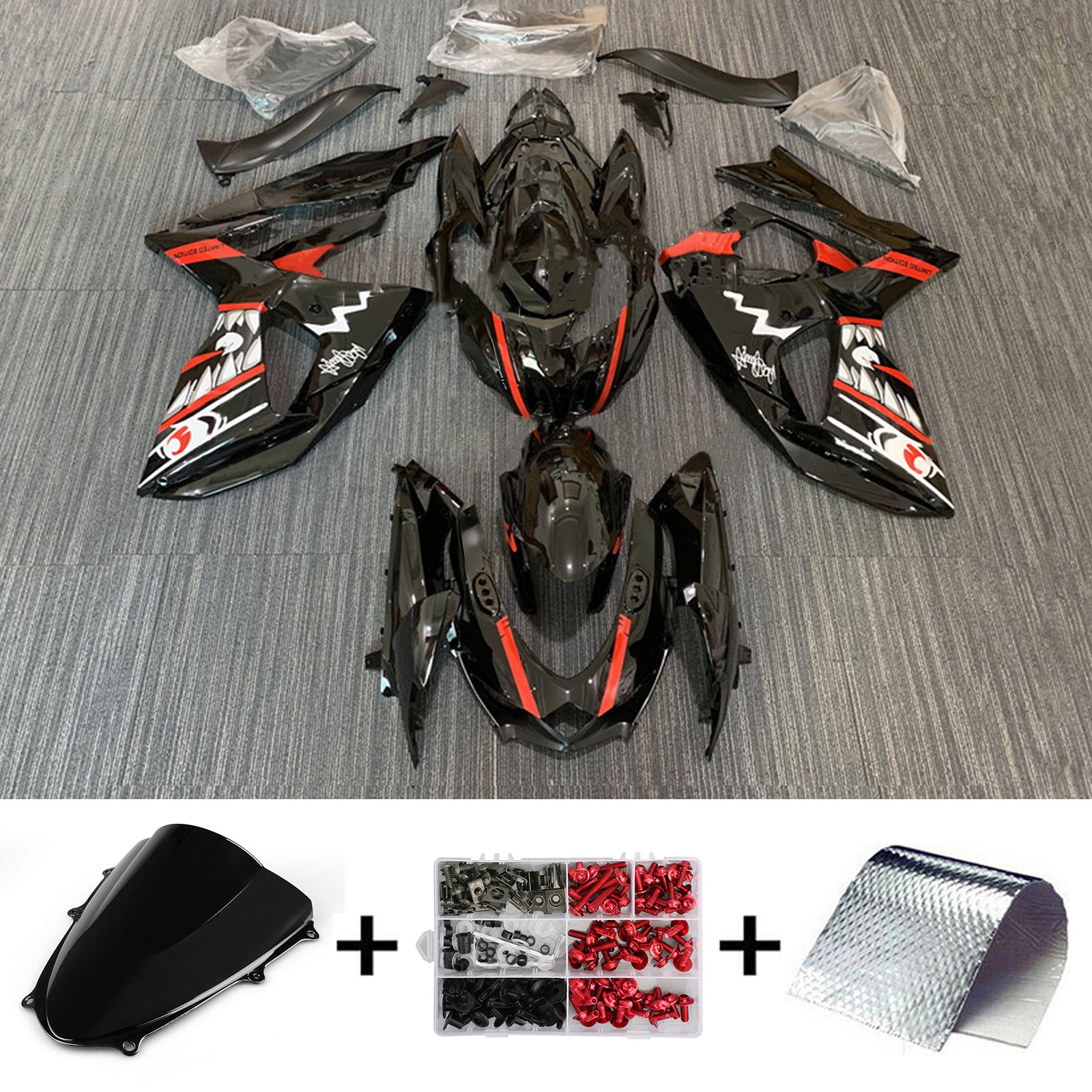 Amotopart Suzuki GSXR1000 2009-2016 K9 페어링 키트 차체 플라스틱 복근