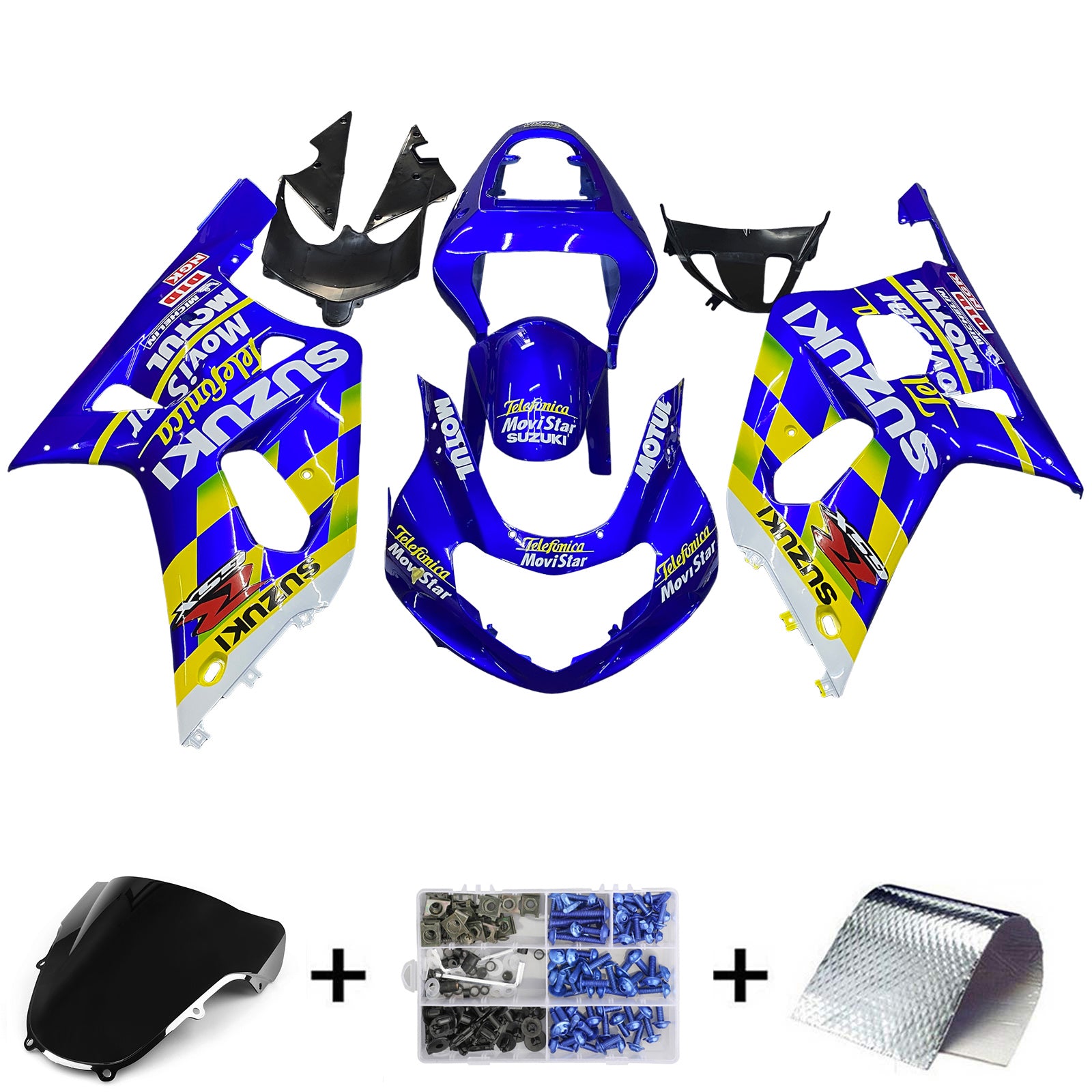 Fairings 2001-2003 Suzuki GSXR 600 Blue Movistar Suzuki