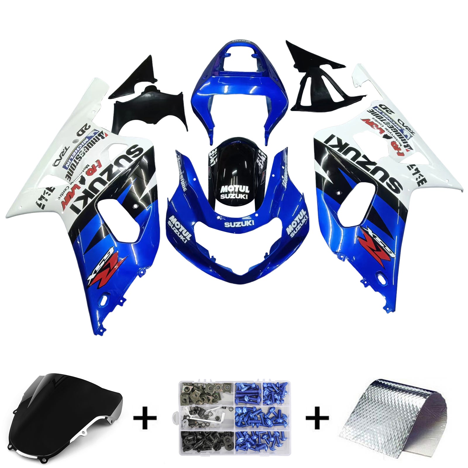 Fairings 2001-2003 Suzuki GSXR 600 Blue Motul Suzuki