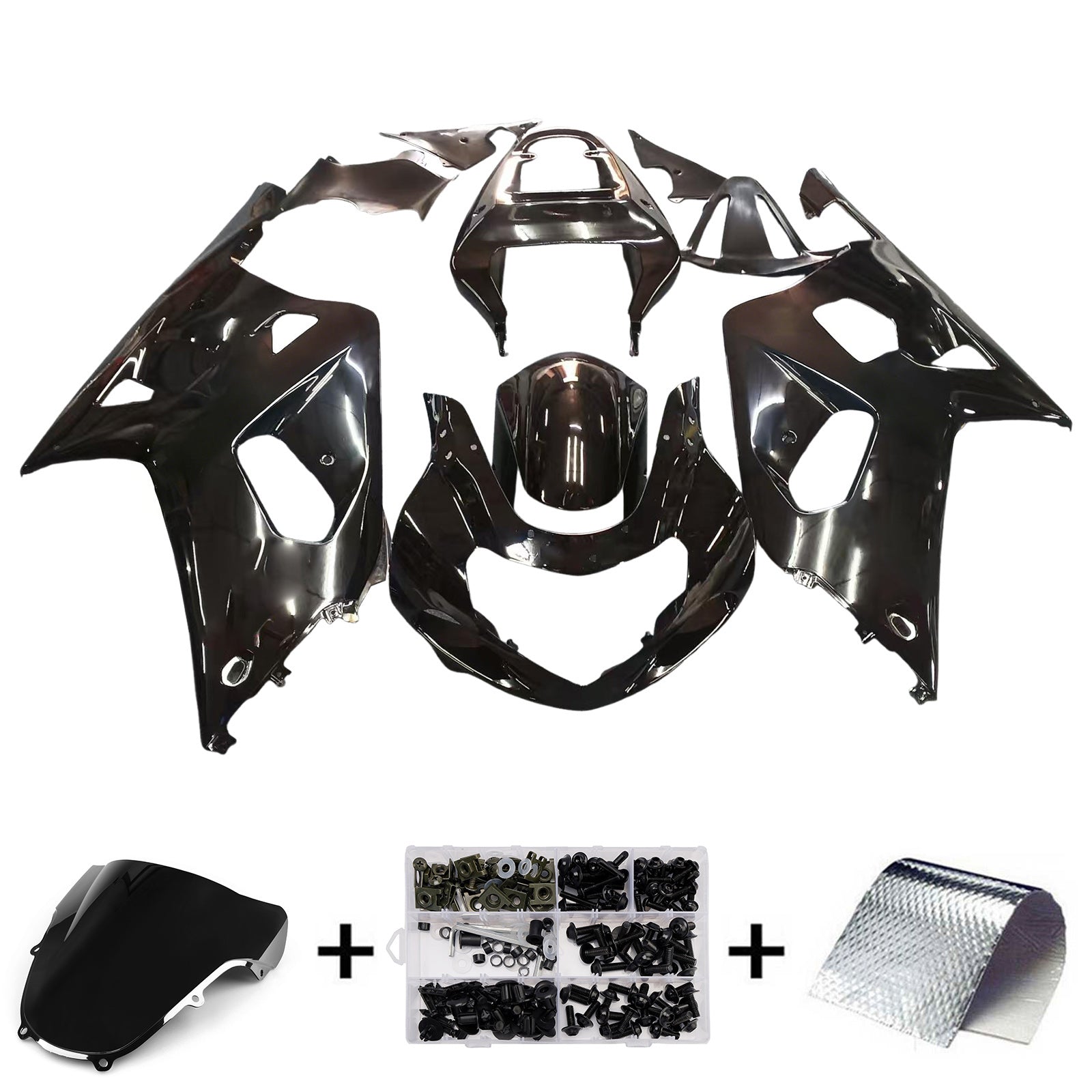 Fairings 2001-2003 Suzuki GSXR 600 Black Suzuki GSXR  Generic