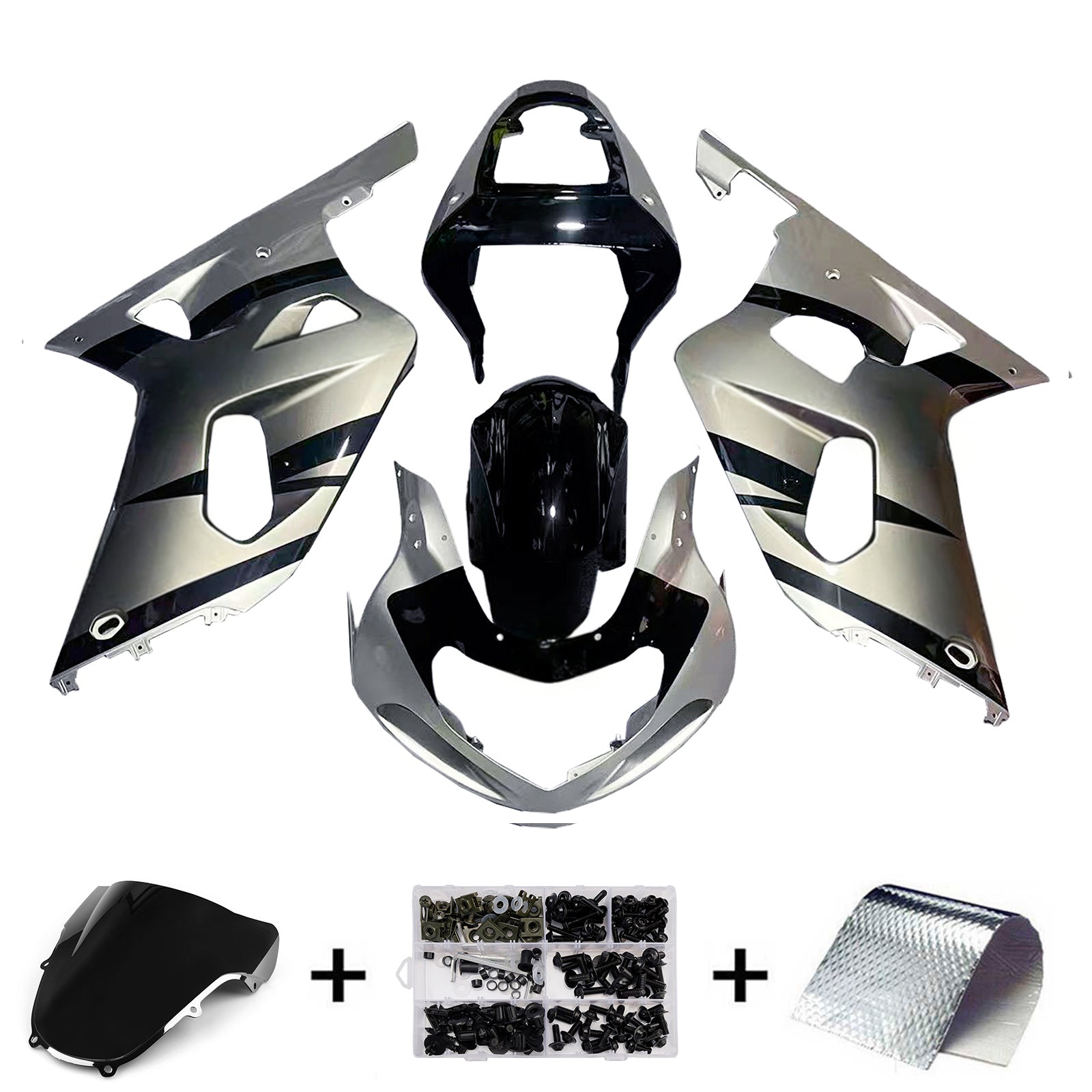 Fairings 2001-2003 Suzuki GSXR 600 Silver 2-Tone GSXR  Generic