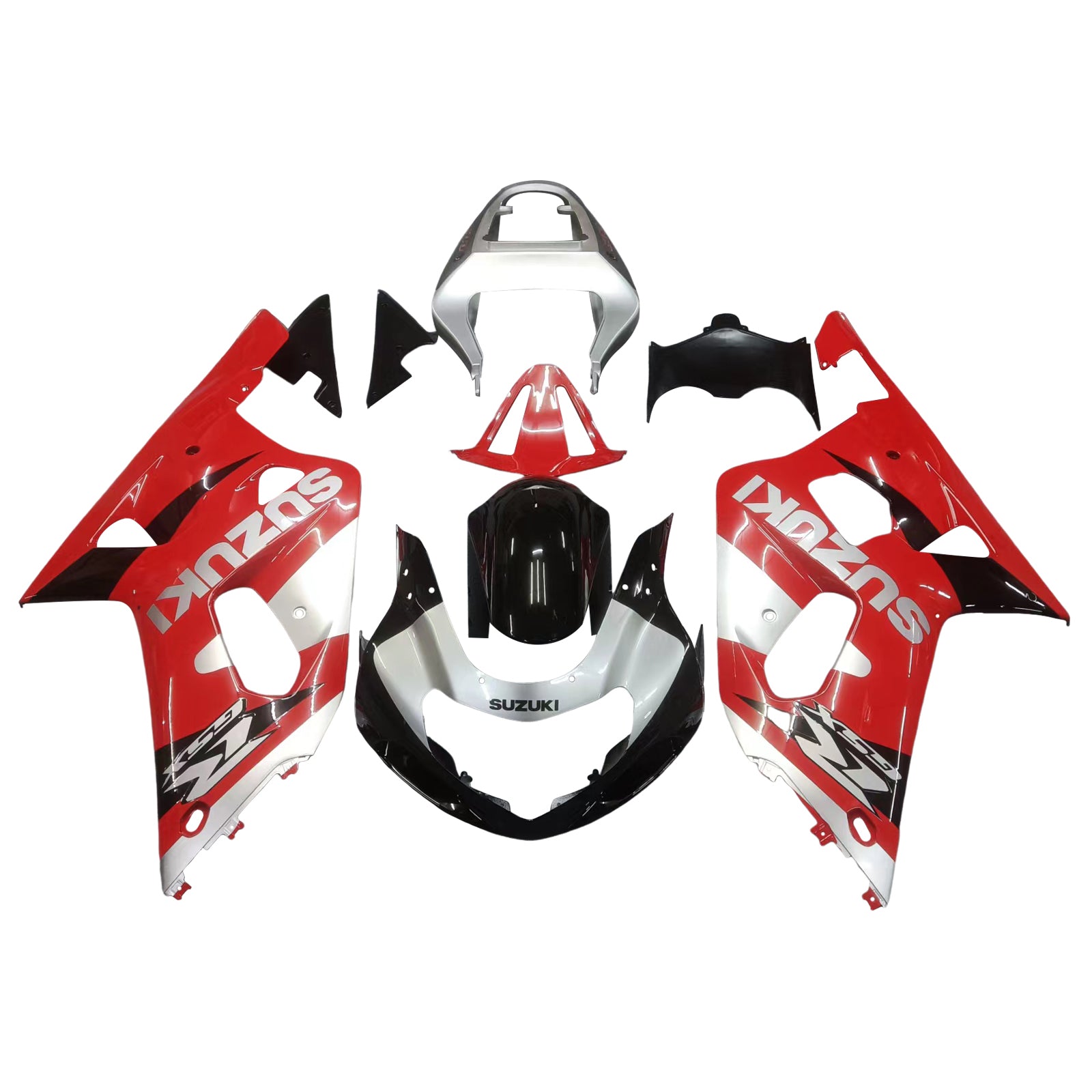 Fairings 2001-2003 Suzuki GSXR 600 Red Silver Black GSXR