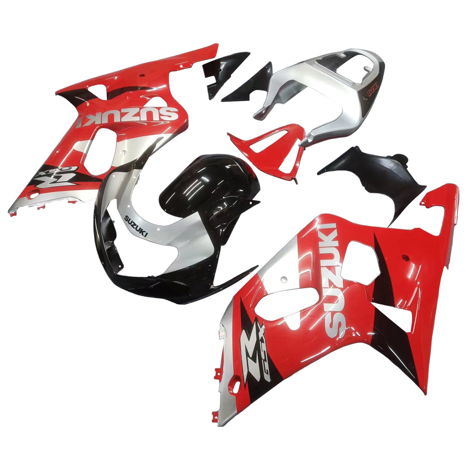 Fairings 2001-2003 Suzuki GSXR 600 Red Silver Black GSXR