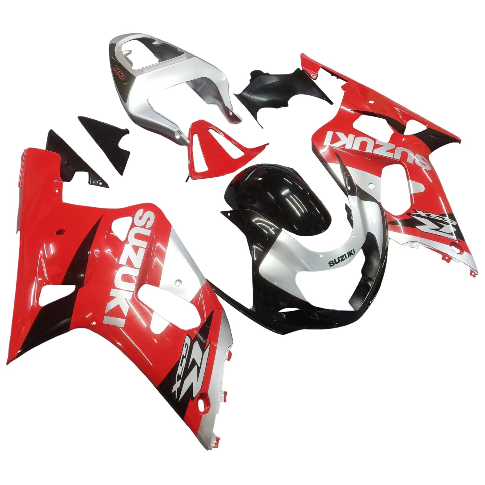 Fairings 2001-2003 Suzuki GSXR 600 Red Silver Black GSXR