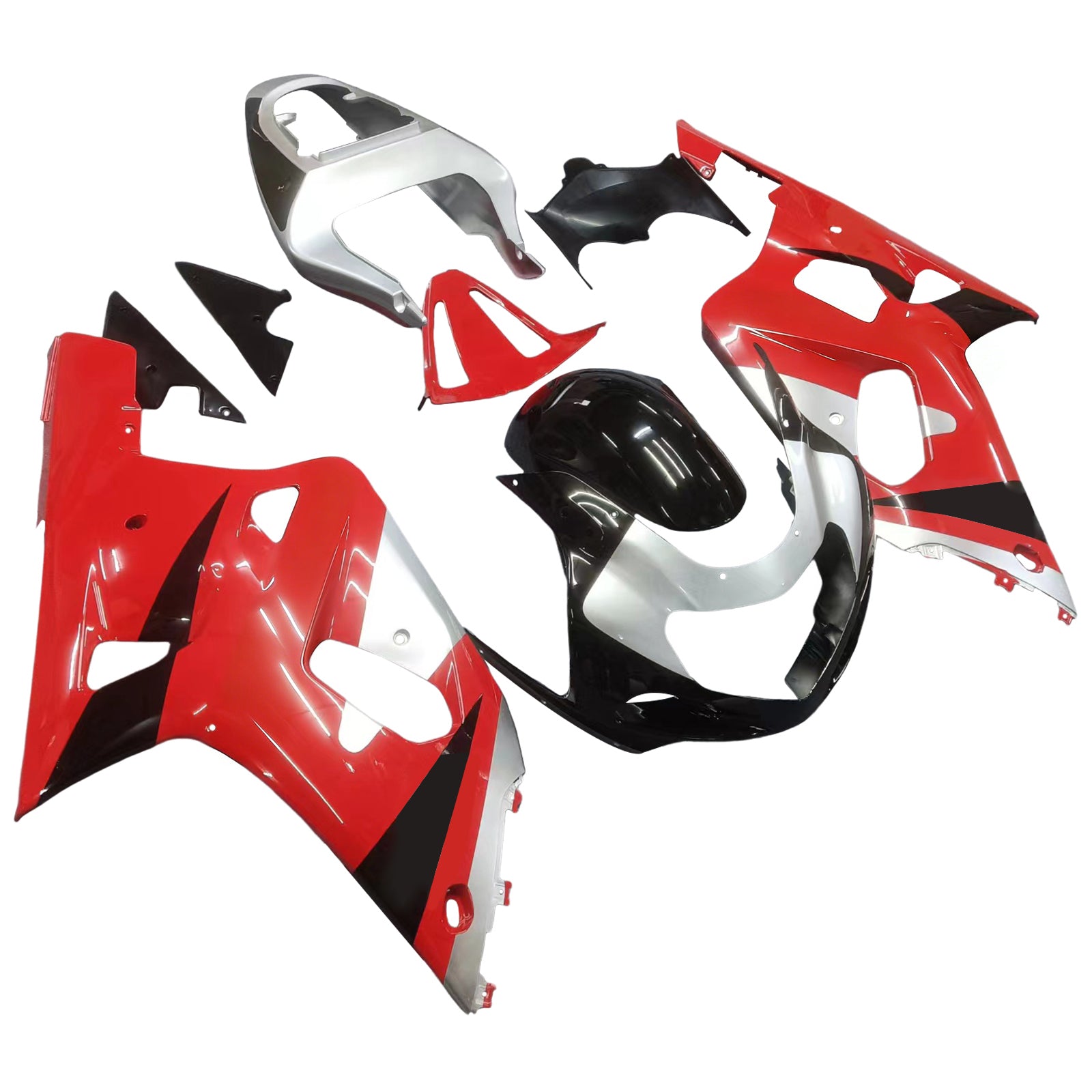 Fairings 2001-2003 Suzuki GSXR 600 Red Silver Black GSXR