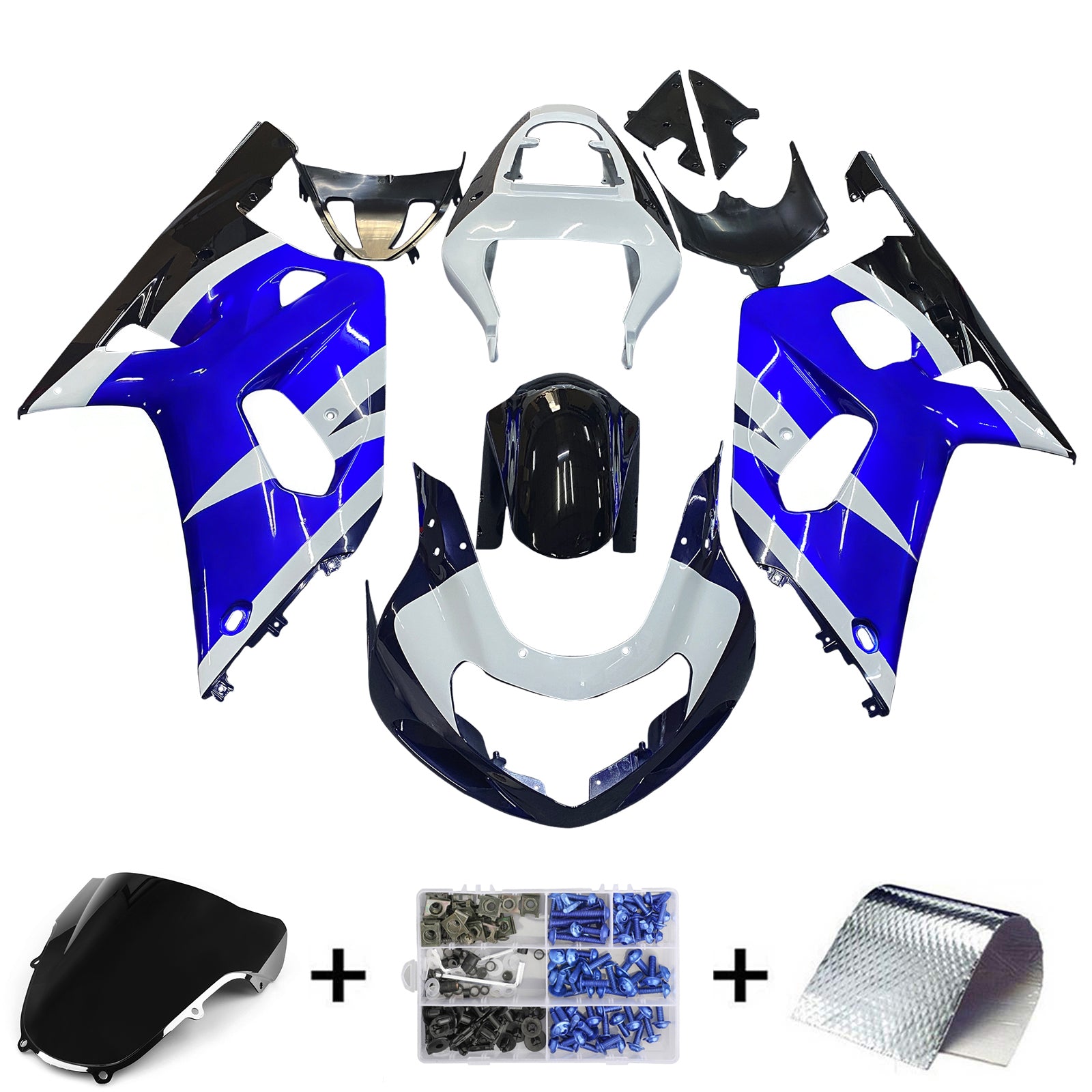 Fairings 2001-2003 Suzuki GSXR 600 Blue White Black GSXR