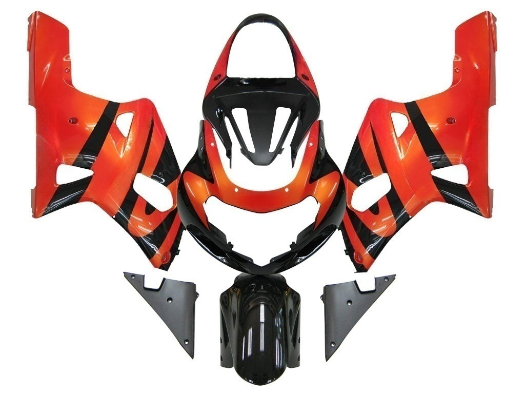 Fairings 2001-2003 Suzuki GSXR 600 Orange Metallic & Black GSXR Generic