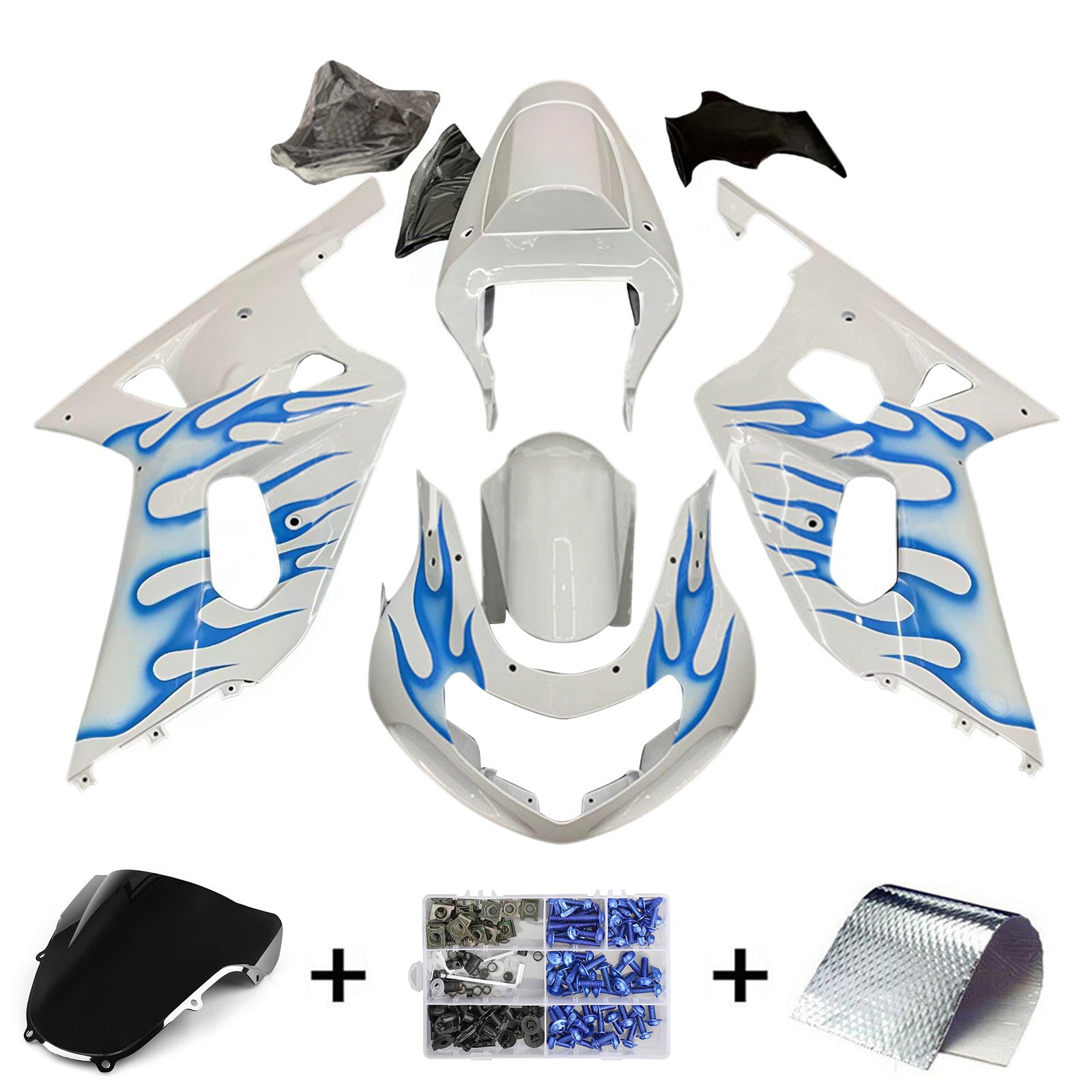Suzuki GSXR600 GSXR750 2001-2003 K1 Fairing Kit Bodywork Plastic ABS