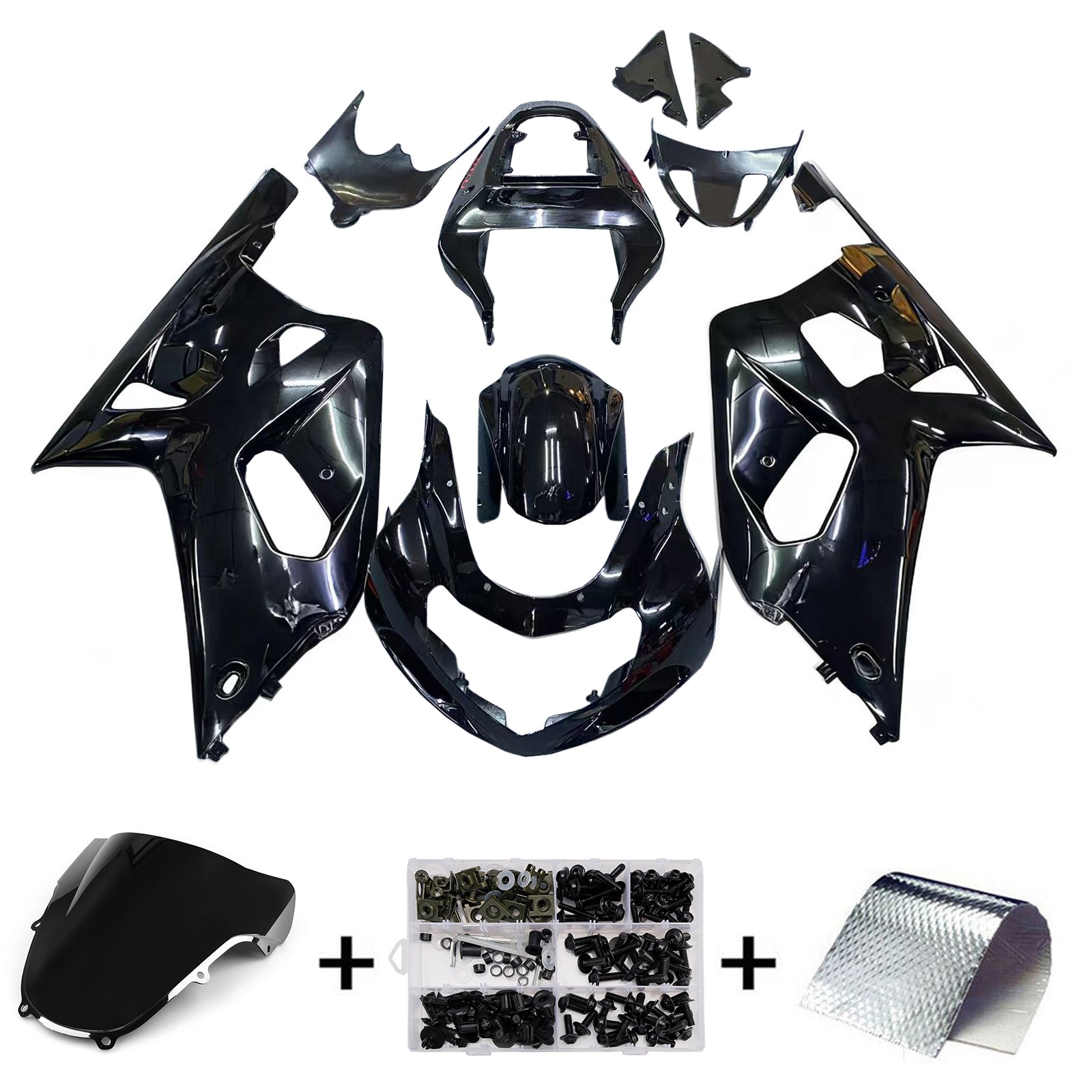 Fairings 2001-2003 Suzuki GSXR 750 Black GSXR Generic