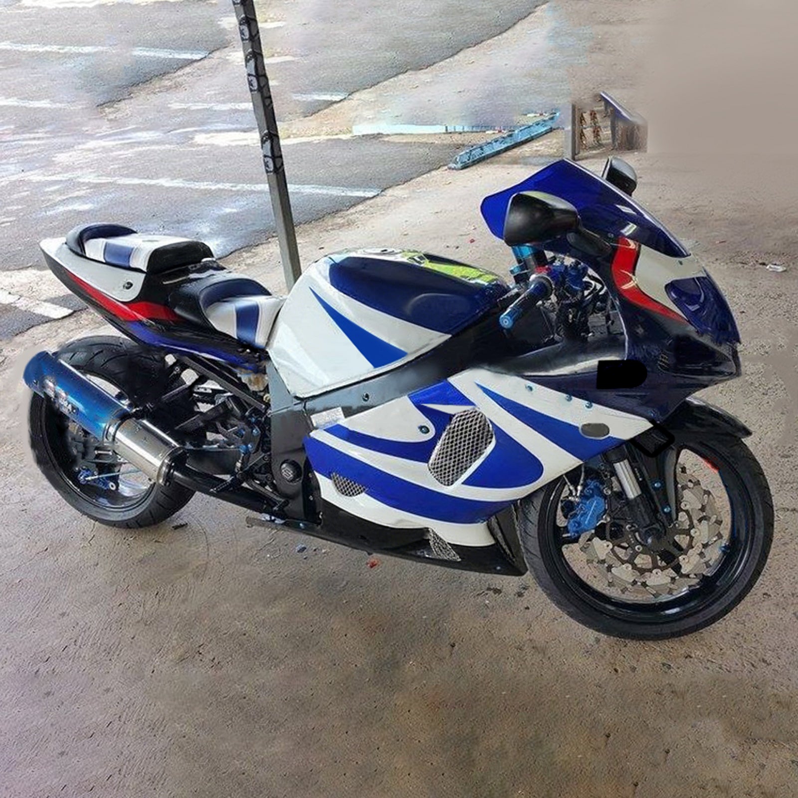 스즈키 GSXR750 2001-2003 페어링 키트 차체 플라스틱 ABS