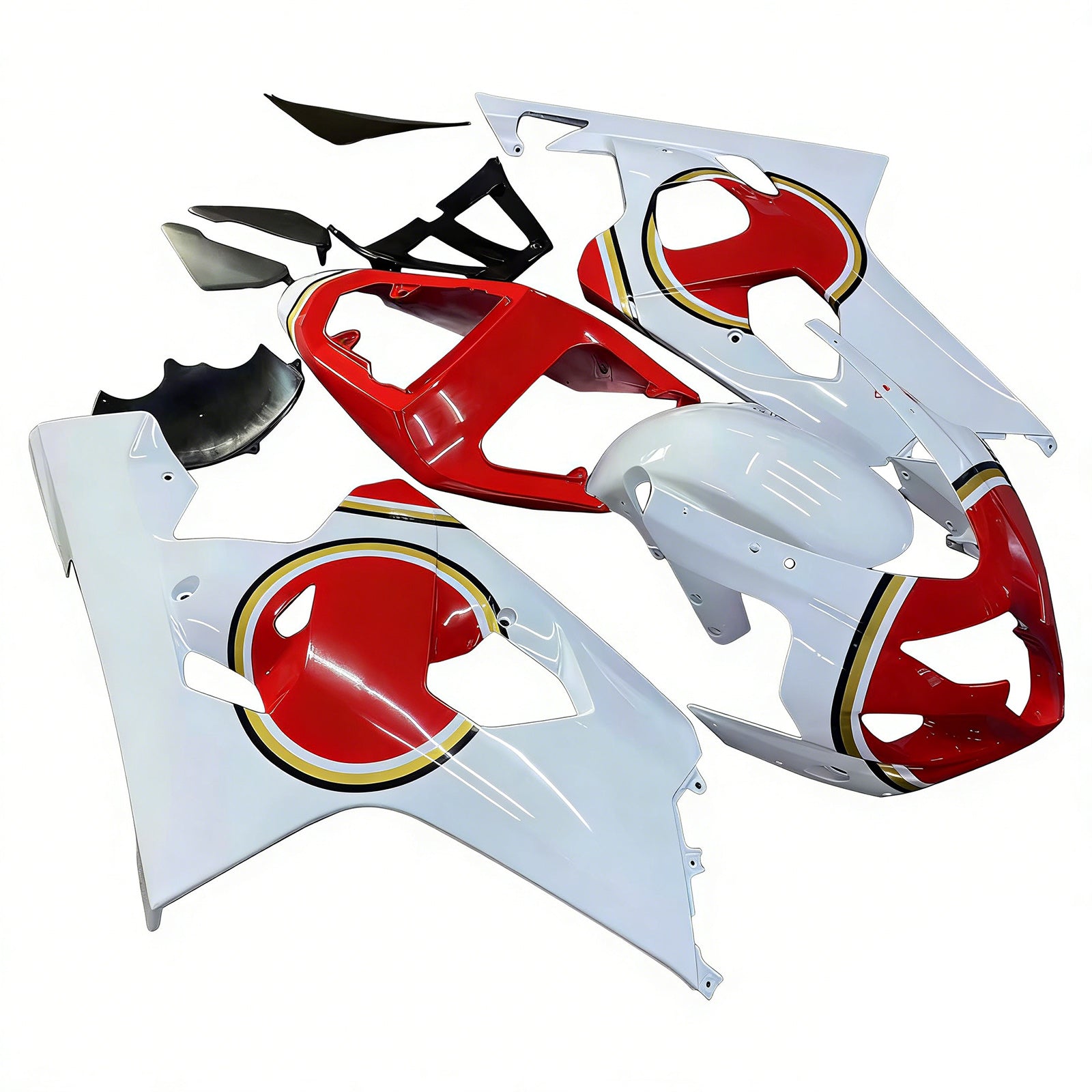 Fairings 2004-2005 Suzuki GSXR 600 750 White & Red Lucky Strike  Generic