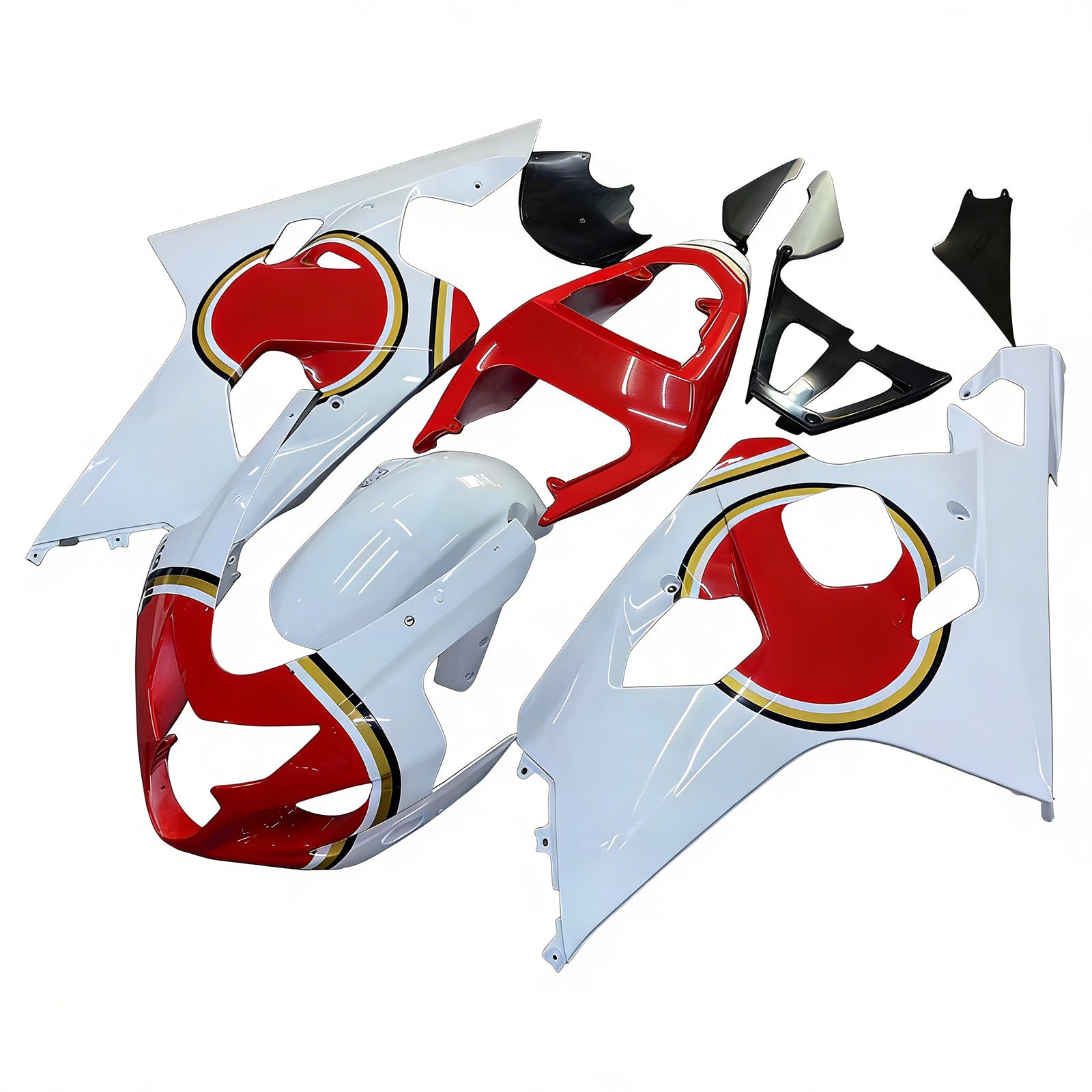 Fairings 2004-2005 Suzuki GSXR 600 750 White & Red Lucky Strike  Generic
