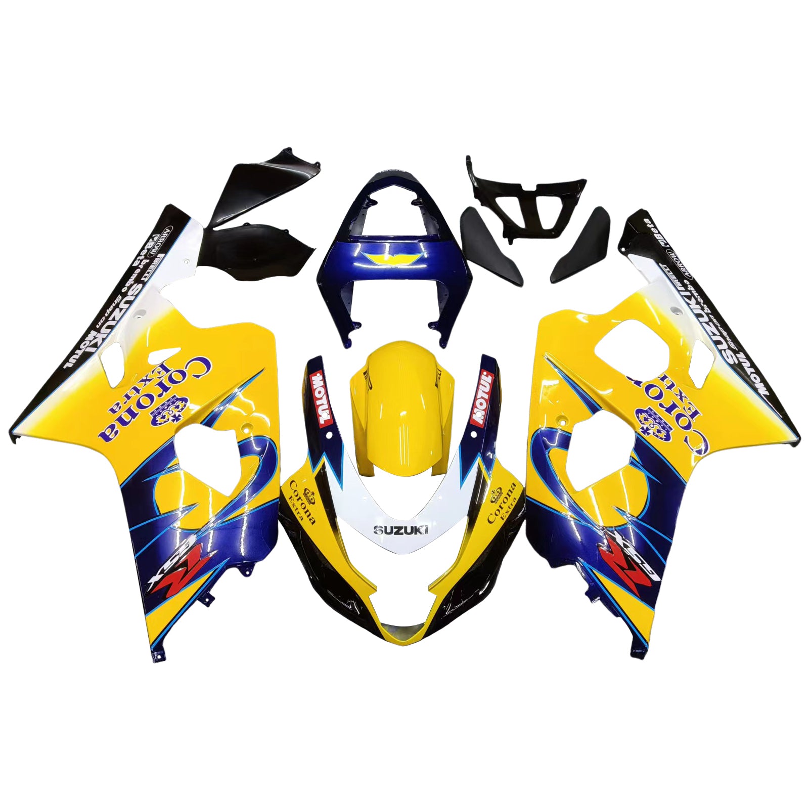 Fairings 2004-2005 سوزوكي GSXR 600 750 أصفر أزرق كورونا GSXR