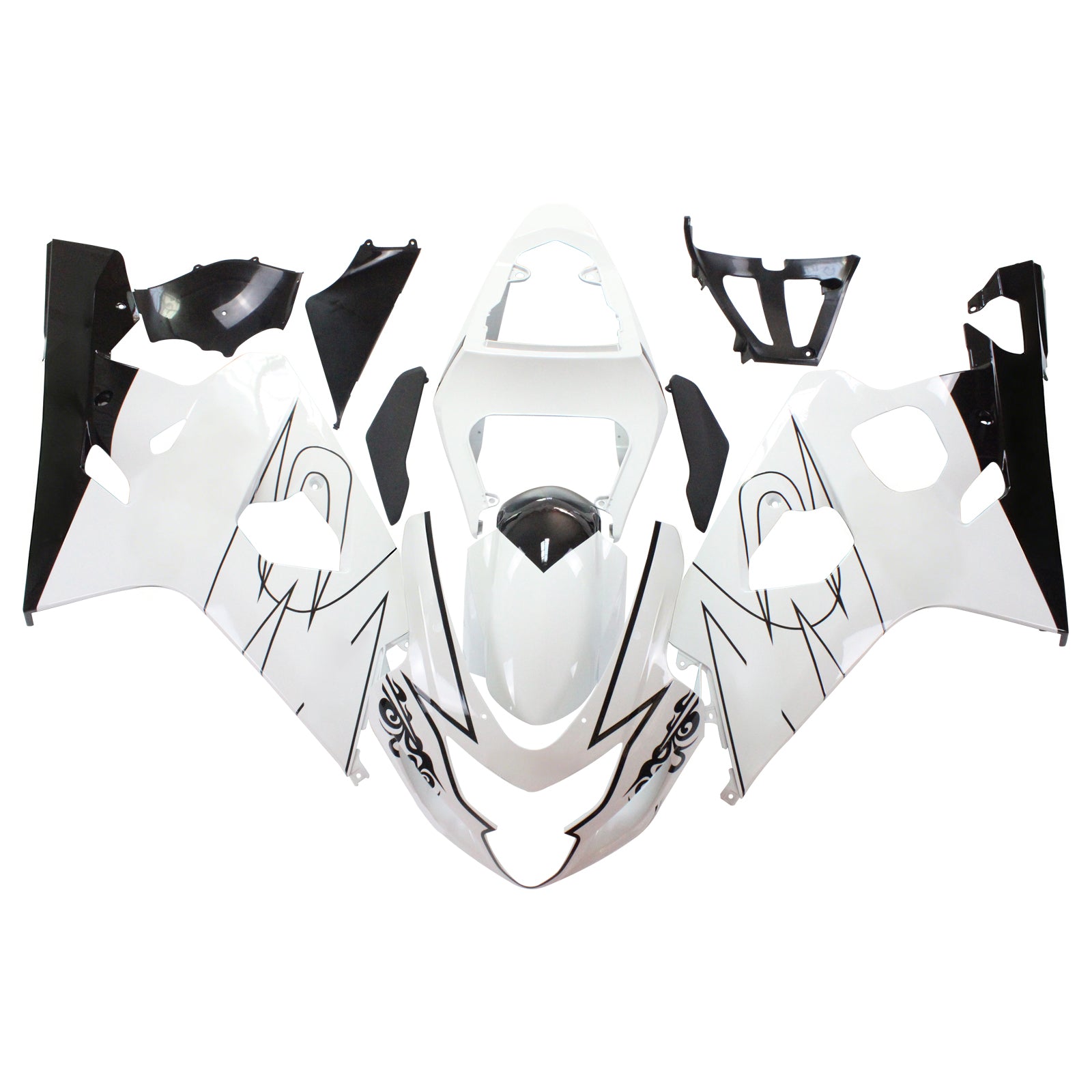 Fairings 2004-2005 Suzuki GSXR 600 750 White Alstare Corona  Generic
