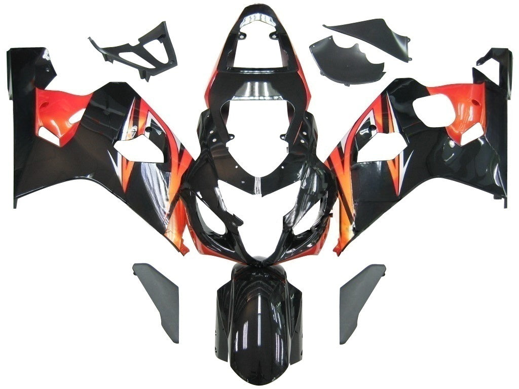 Fairings 2004-2005 Suzuki GSXR 600 750 Black Orange GSXR Generic
