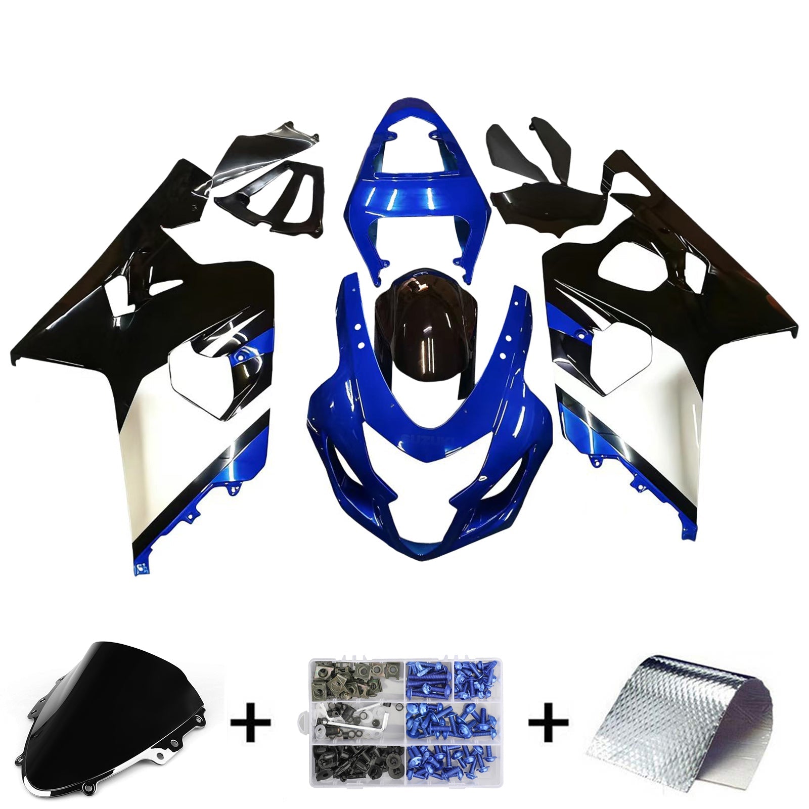 Fairings 2004-2005 Suzuki GSXR 600 750 Blue Black Suzuki GSXR Generic