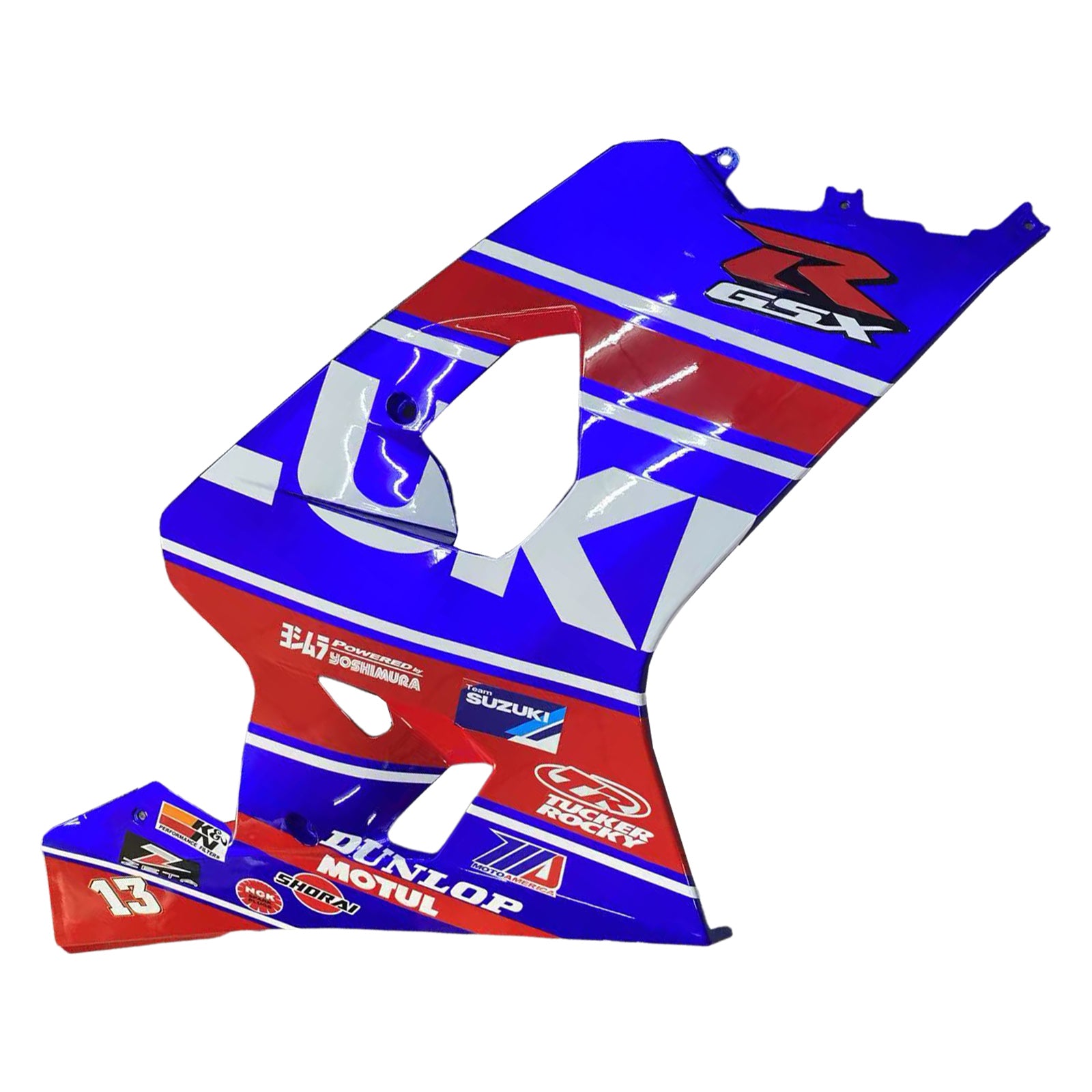 Carenados 2004-2005 Suzuki GSXR 600 750 Blanco y Rojo Lucky Strike Genérico