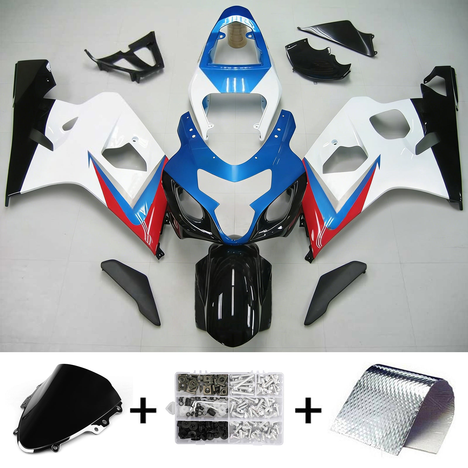스즈키 GSXR 600/750 2004-2005 페어링 키트 차체 플라스틱 ABS