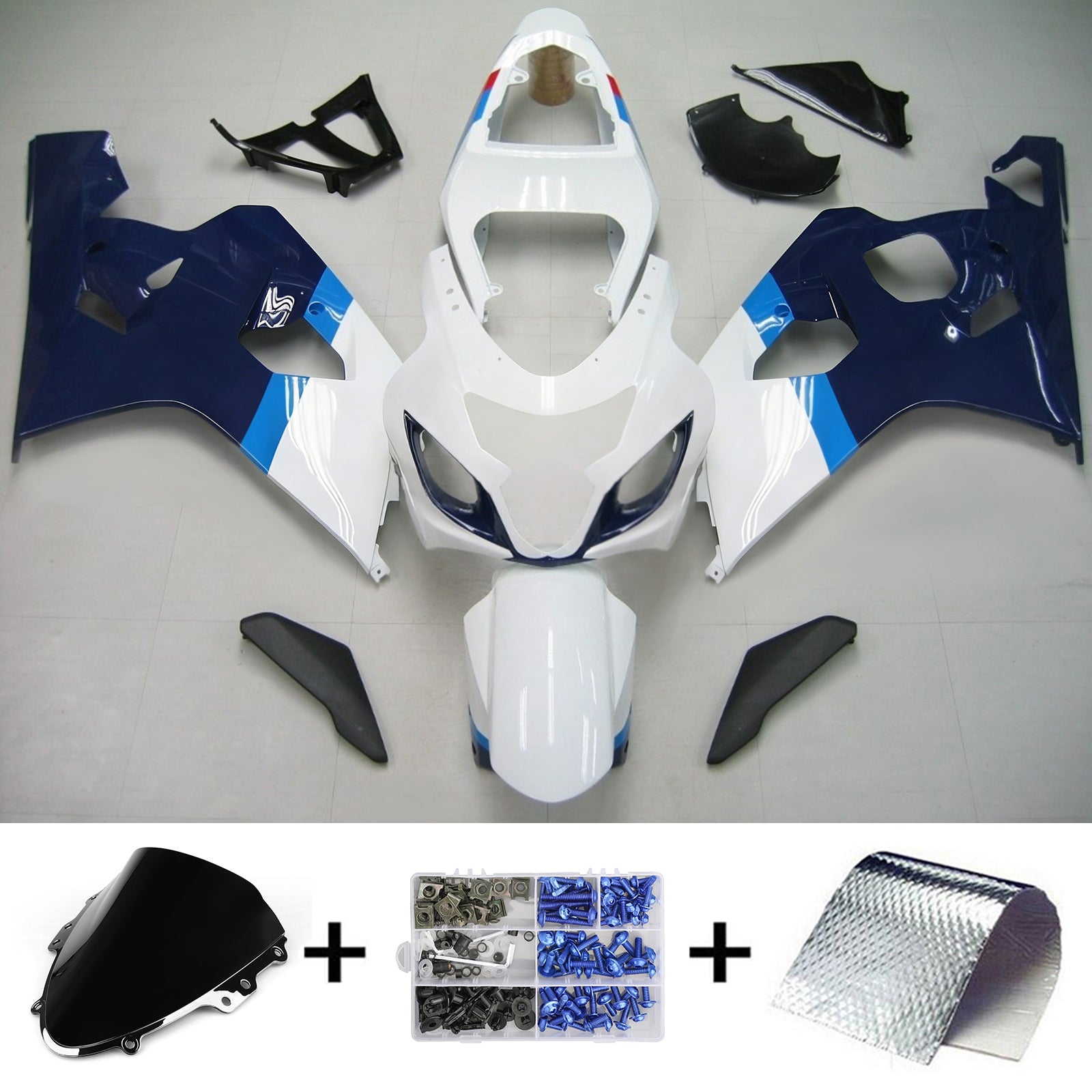 스즈키 GSXR 600/750 2004-2005 페어링 키트 차체 플라스틱 ABS