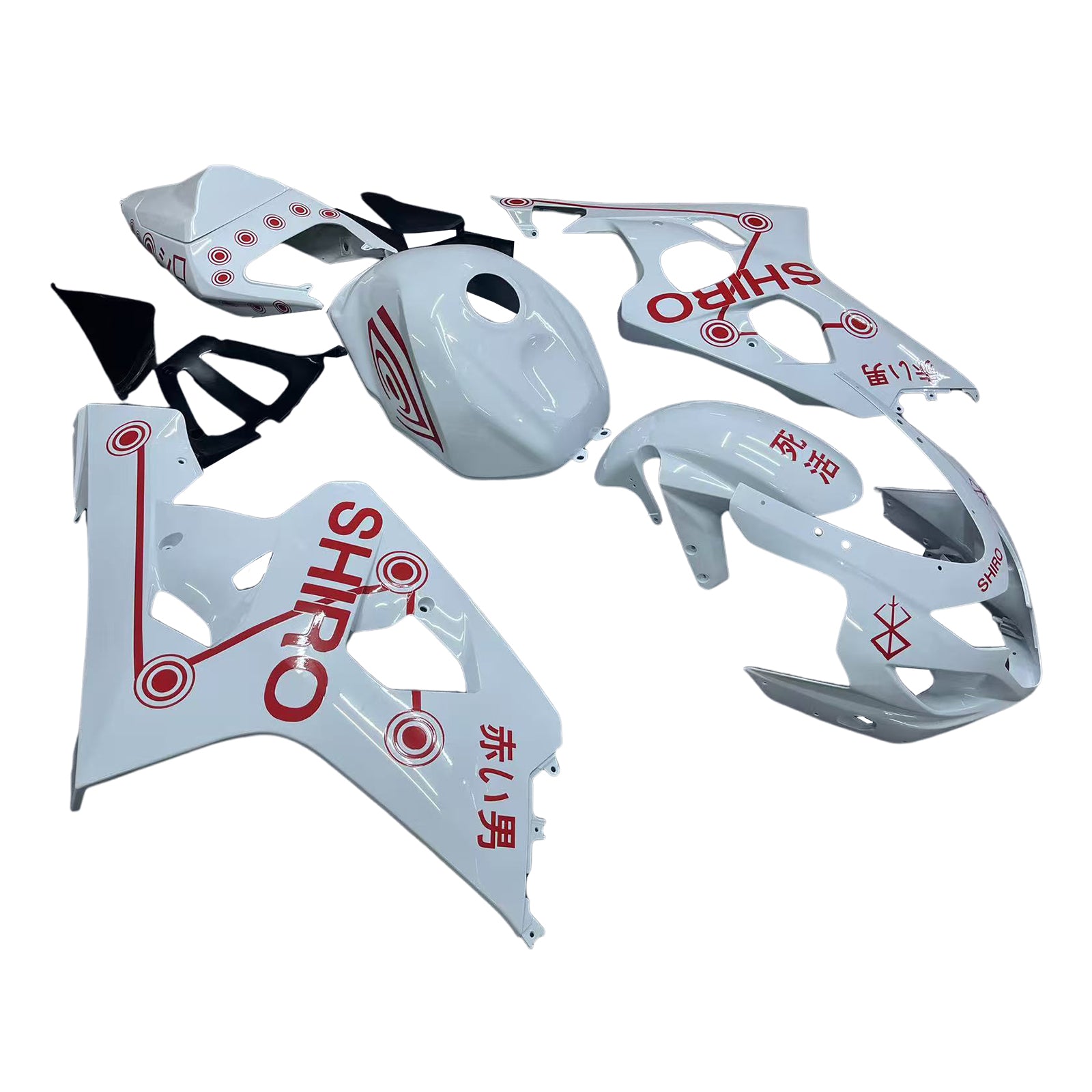 Amotopart Suzuki GSXR 600/750 2004-2005 K4 페어링 키트 차체 플라스틱 ABS